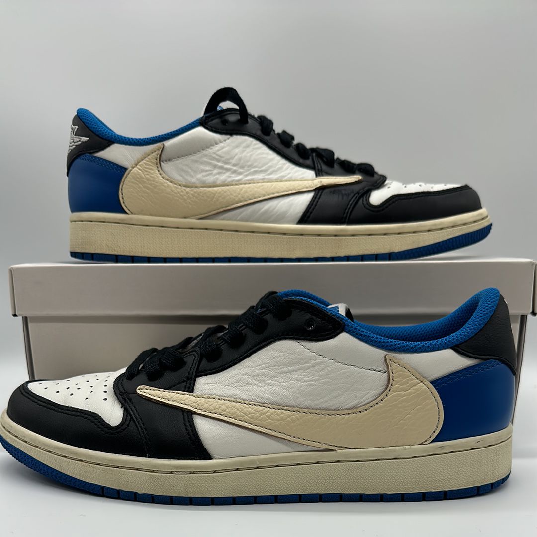 Travis Scott × fragment design × Nike Air Jordan 1 Low OG SP "Military Blue"