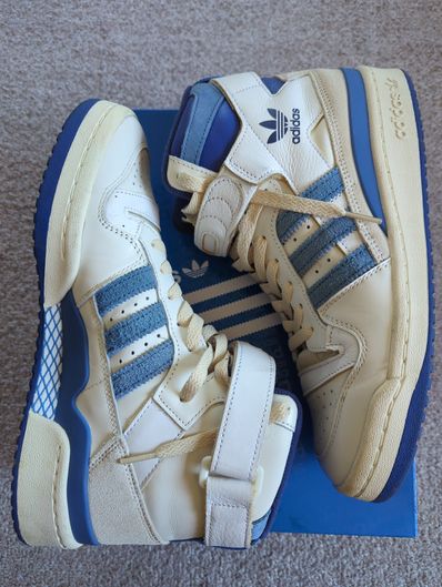 adidas Forum 84 High Blue Thread "Off White-Bright Blue/Footwear White"