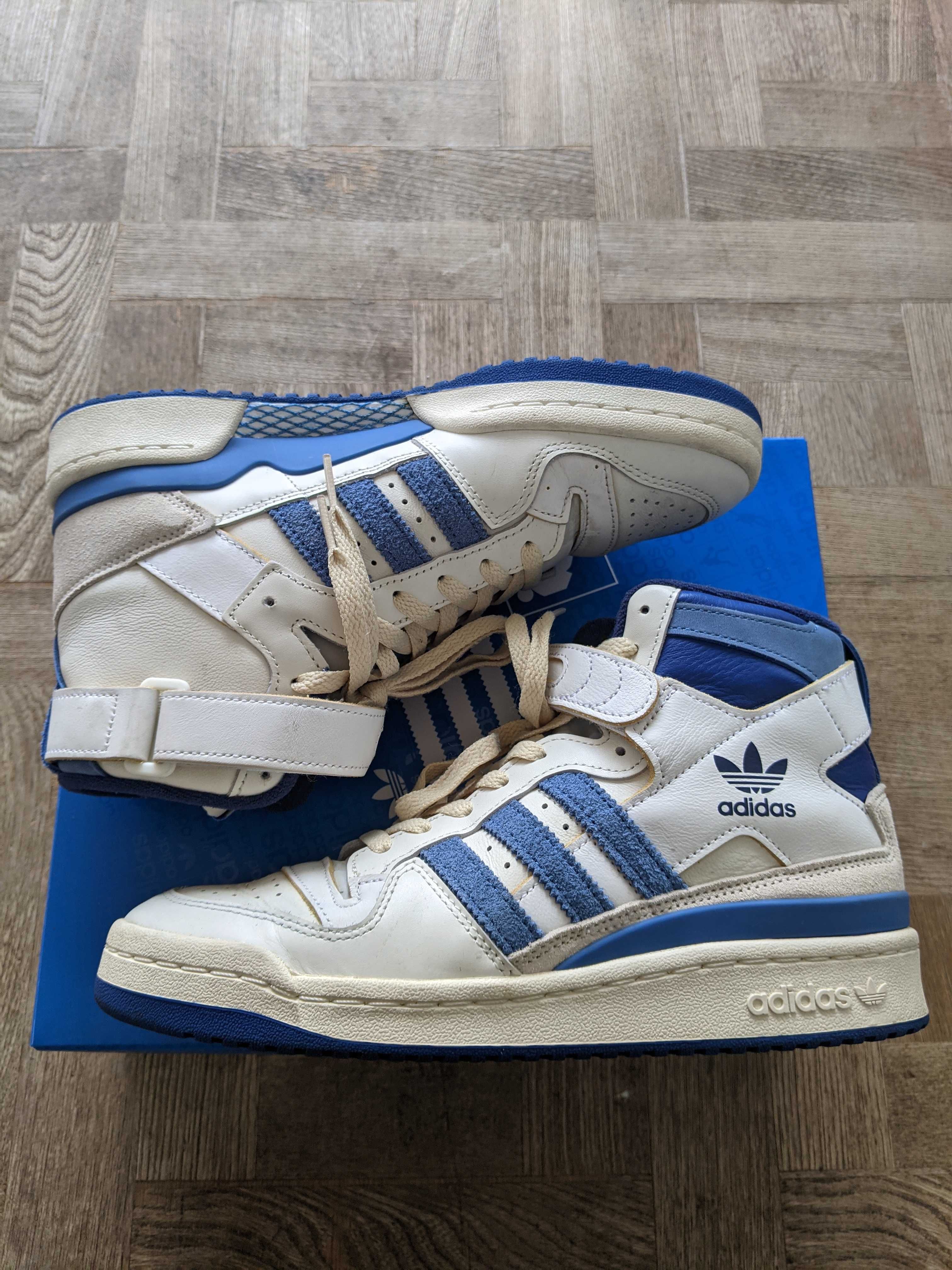 adidas Forum 84 High Blue Thread "Off White-Bright Blue/Footwear White"