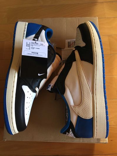 Travis Scott × fragment design × Nike Air Jordan 1 Low OG SP "Military Blue"