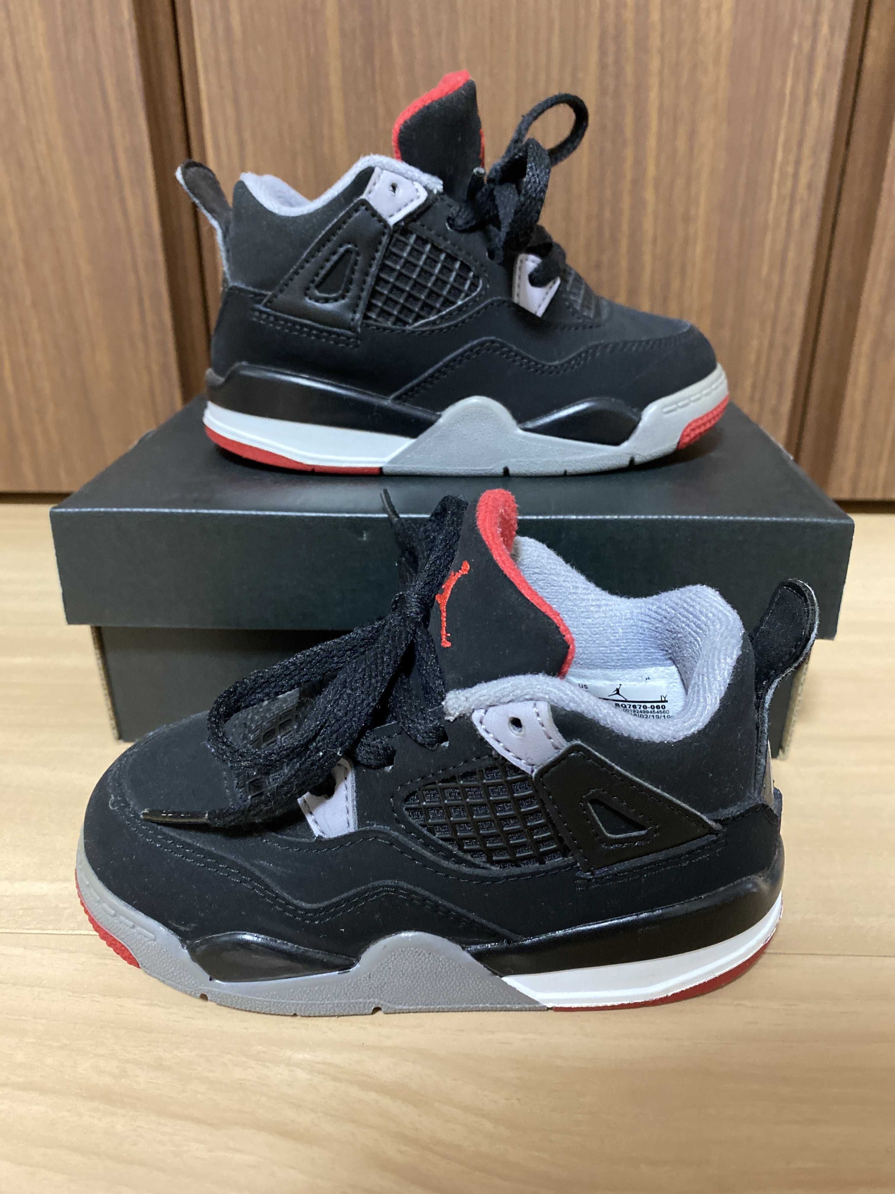Nike TD Air Jordan 4 Retro "Bred" (2019)