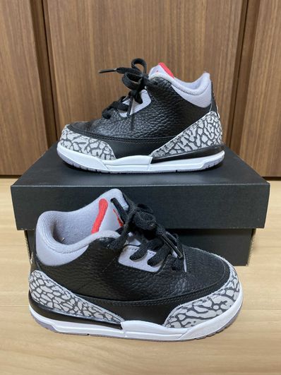 Nike TD Air Jordan 3 Retro "Black Cement" (2018)
