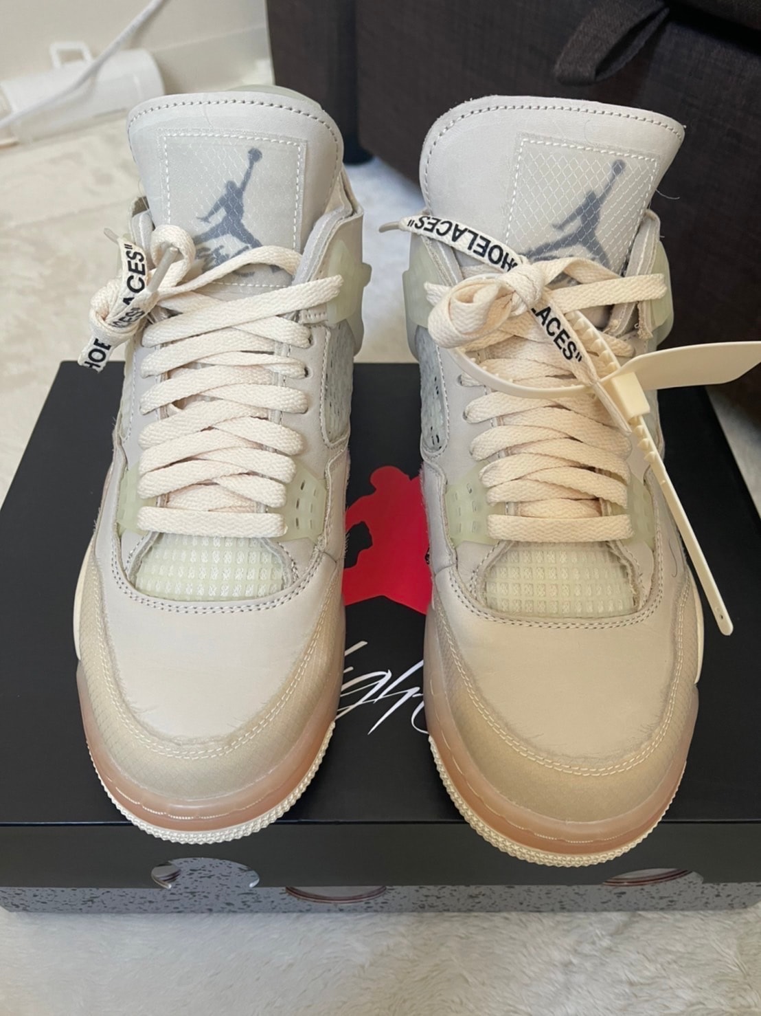 Off-White × Nike Women's Air Jordan 4 SP "Sail"