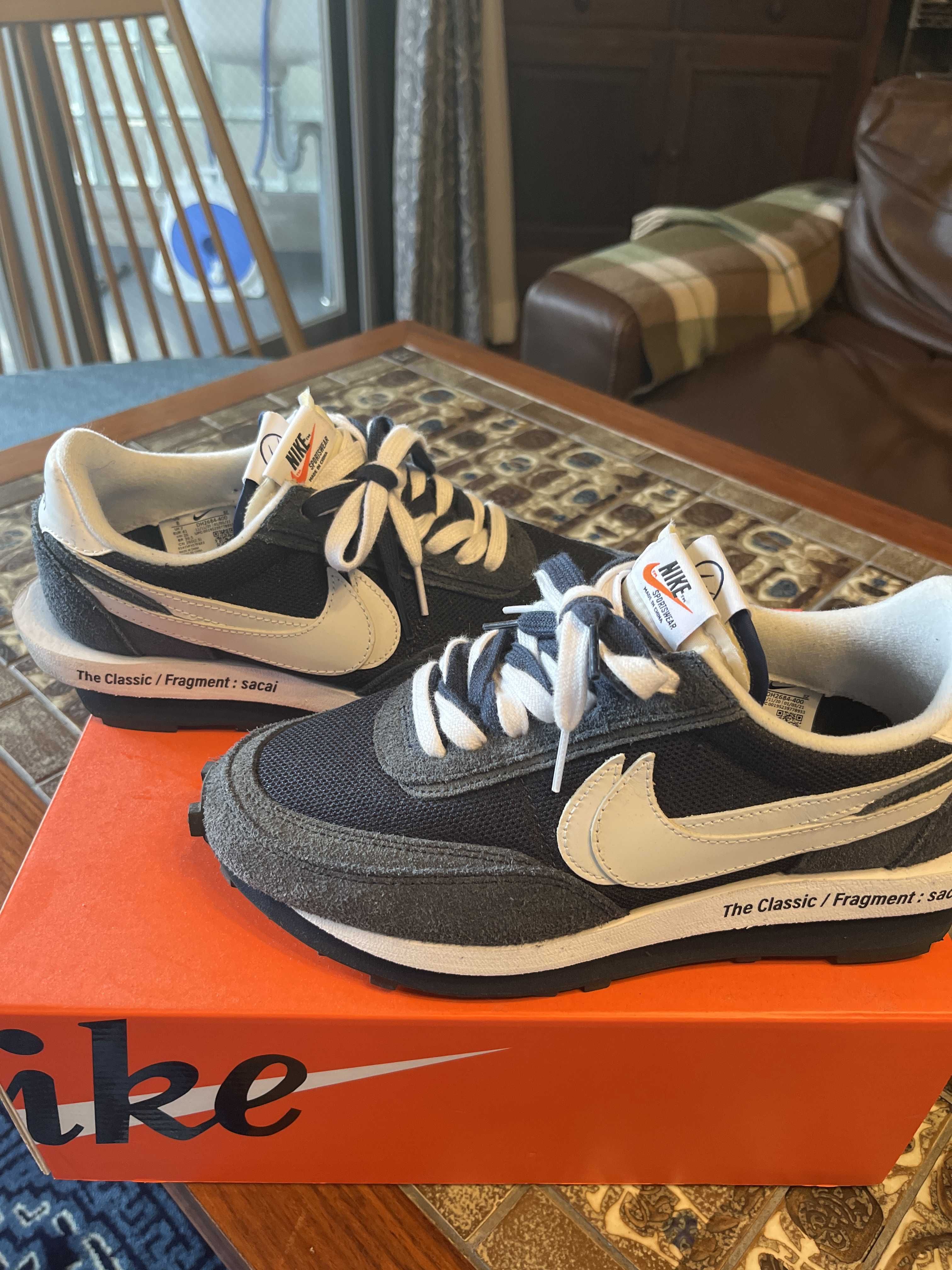 Fragment × sacai × Nike LD Waffle "Blackended Blue"