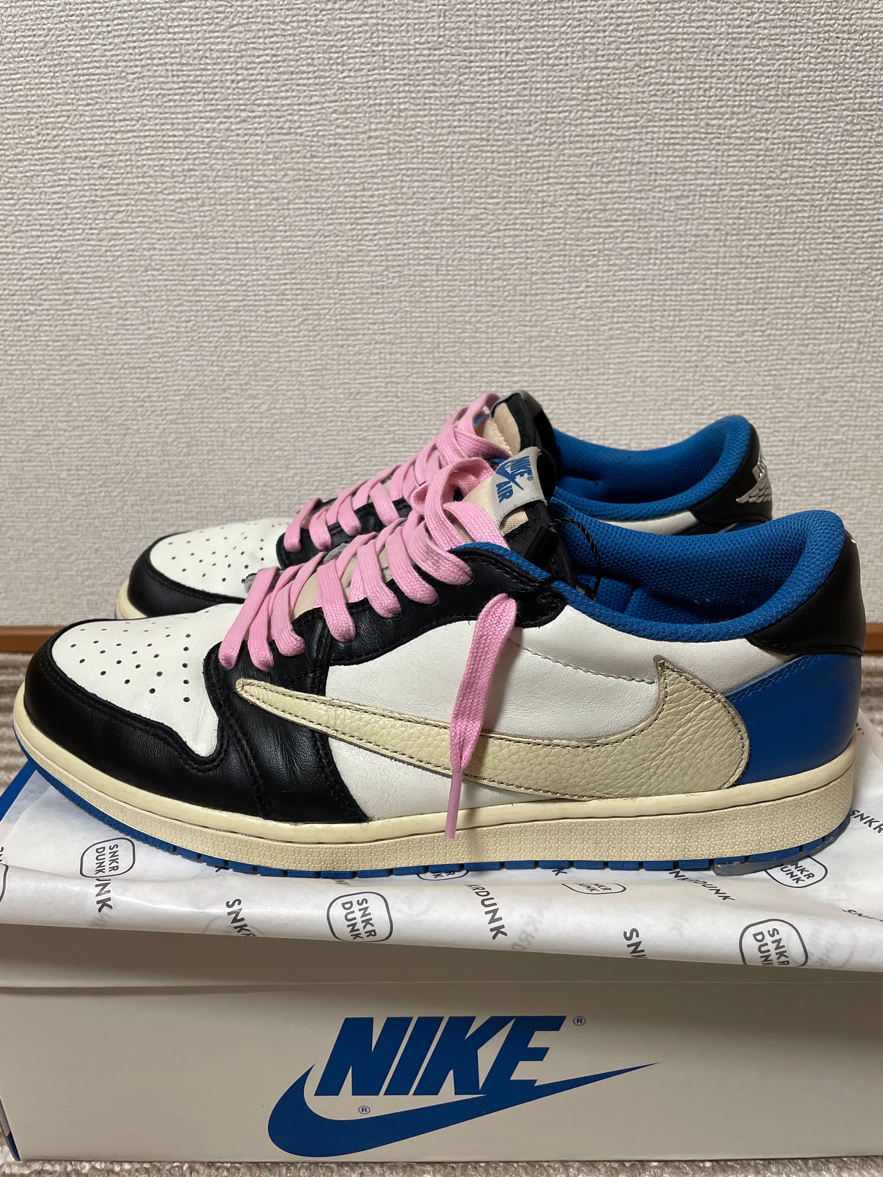 Travis Scott × fragment design × Nike Air Jordan 1 Low OG SP "Military Blue"