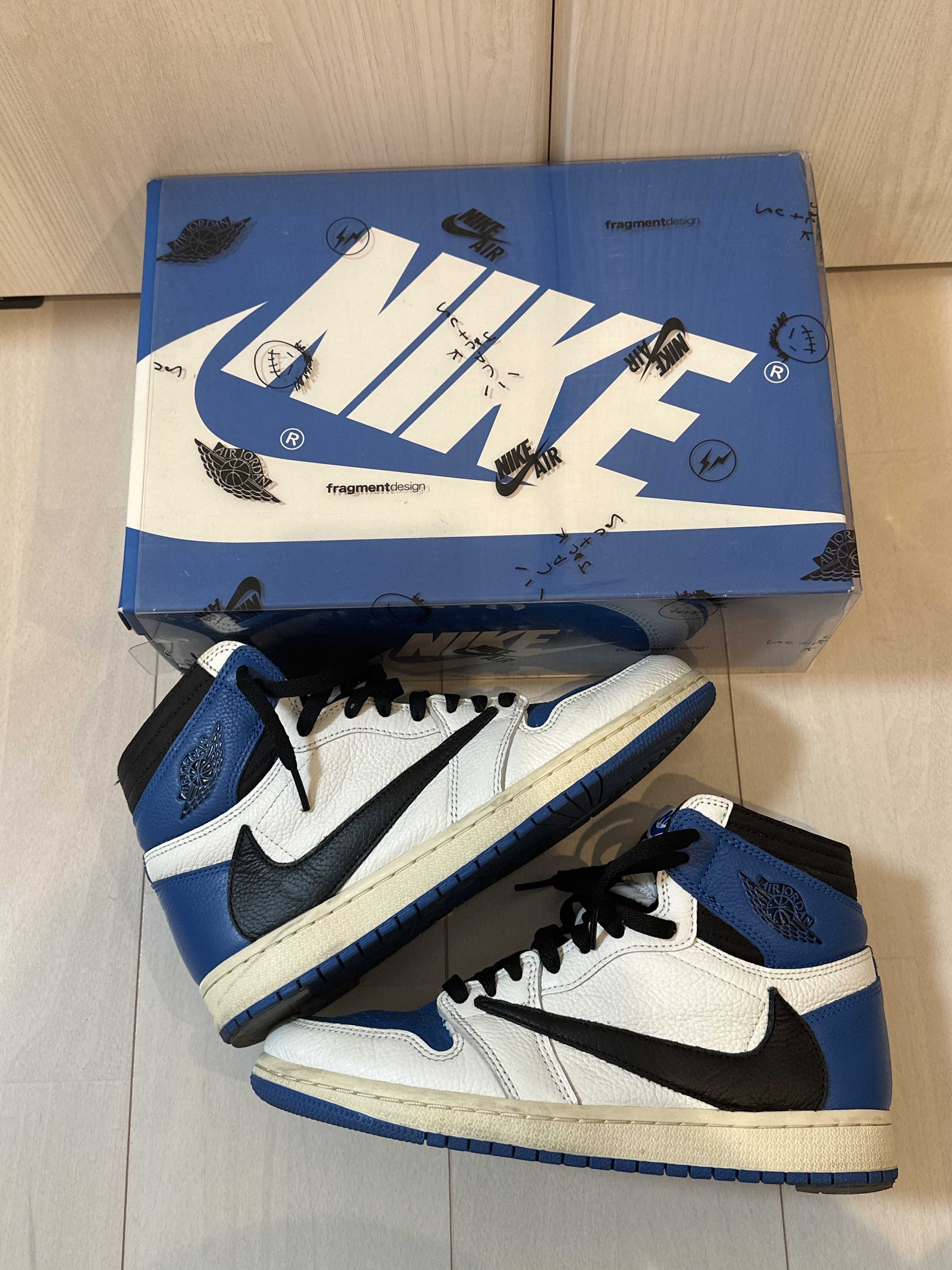Travis Scott × fragment design × Nike Air Jordan 1 Retro High OG SP "Military Blue"