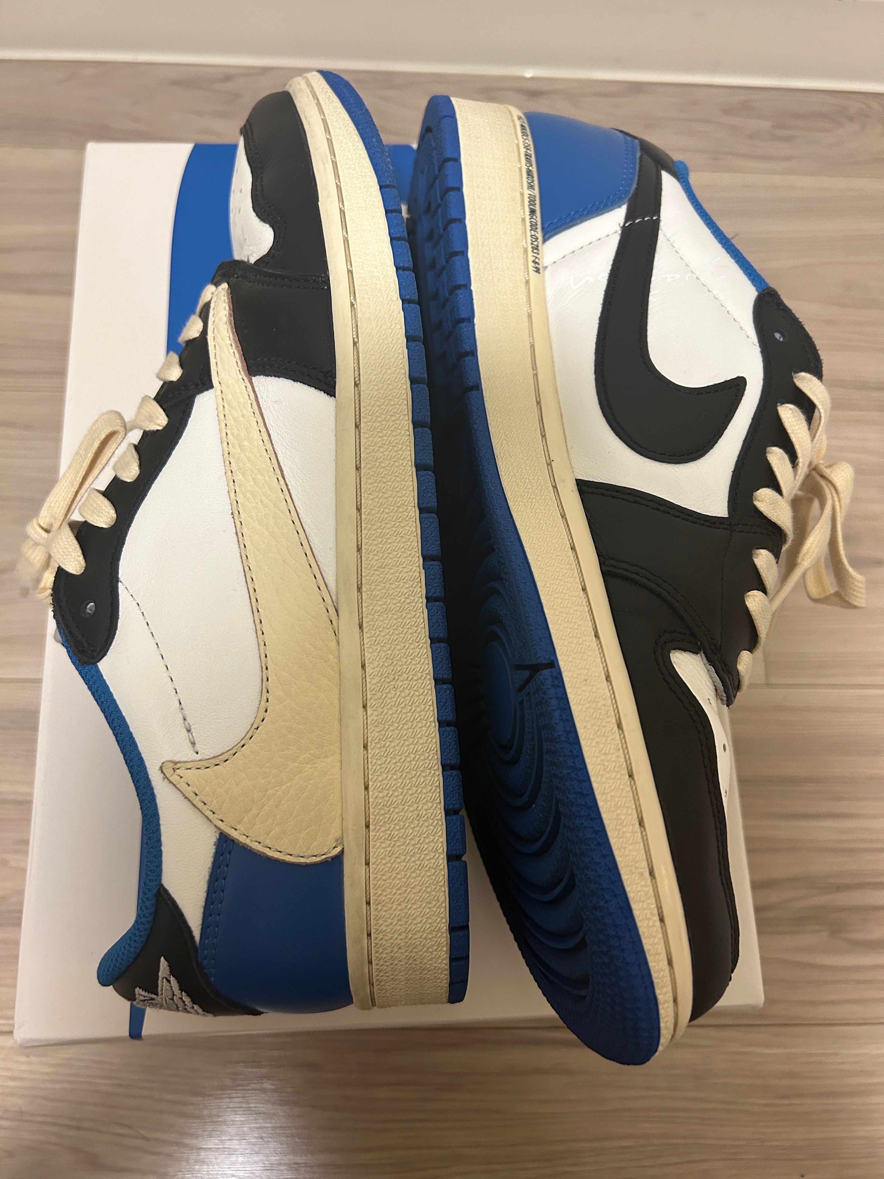 Travis Scott × fragment design × Nike Air Jordan 1 Low OG SP "Military Blue"