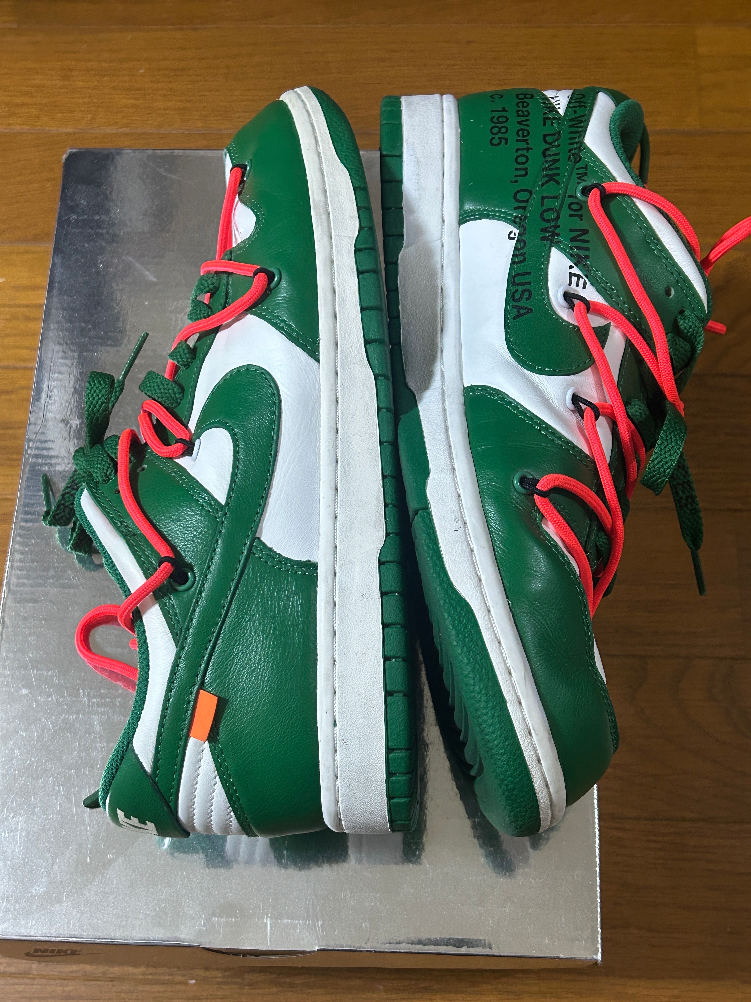 Off-White × Nike Dunk Low "White/Pine Green"