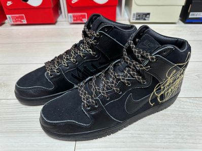 Faust × Nike SB Dunk High "Black and Metallic Gold"