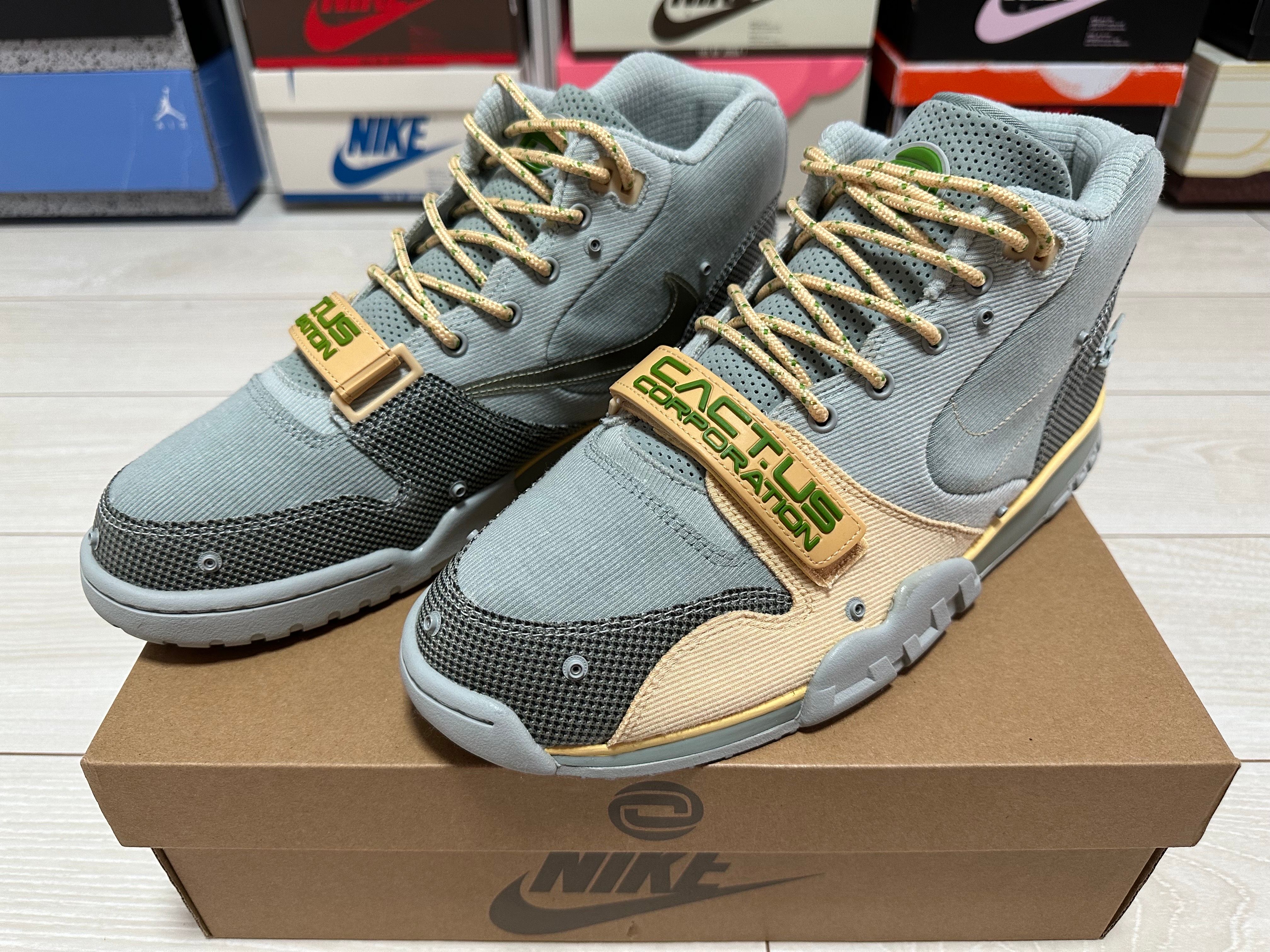 Travis Scott × Nike Air Trainer 1 SP "Grey Haze and Dusty Sage"