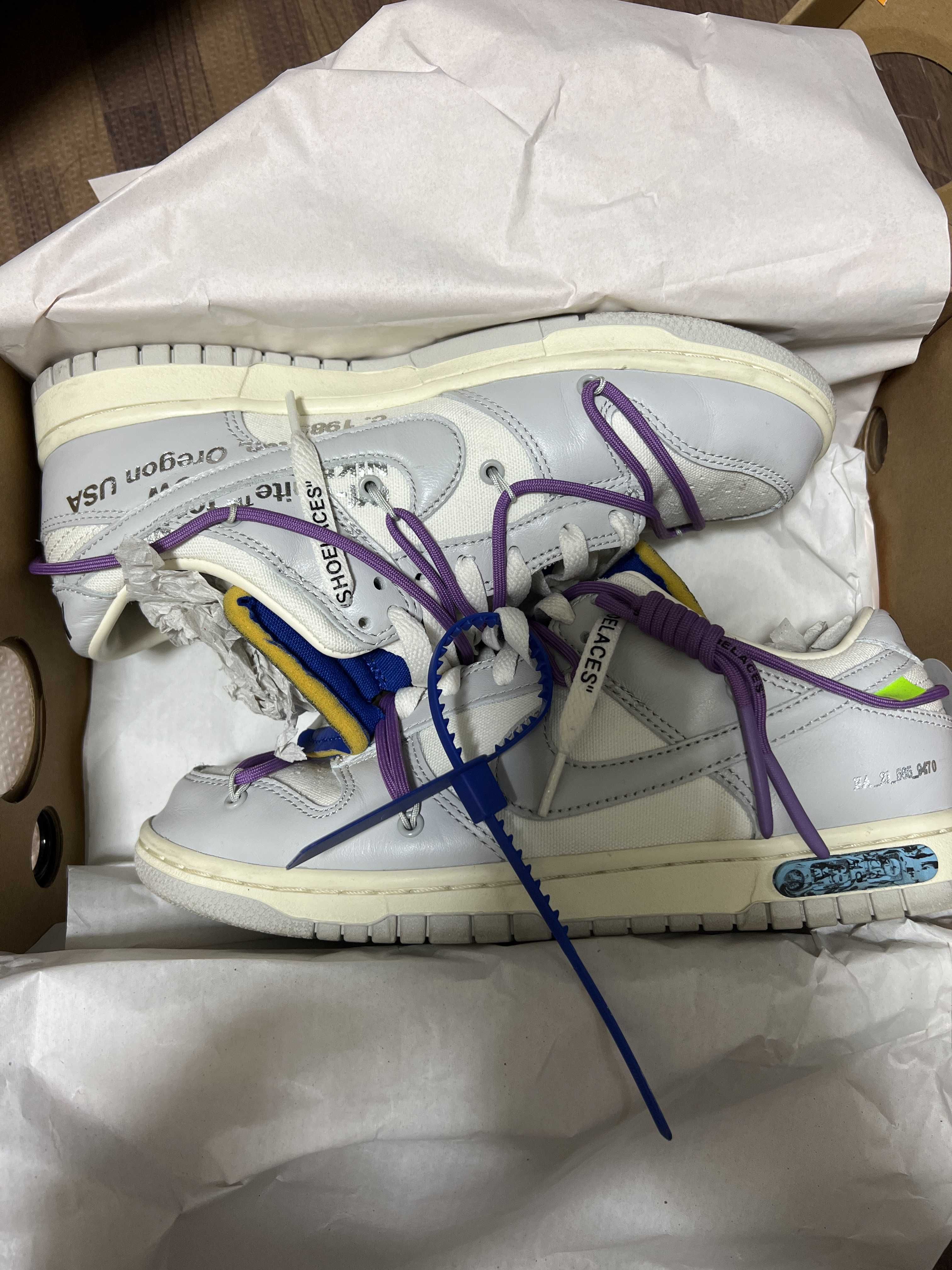 Off-White × Nike Dunk Low "Sail/Neutral Gray"