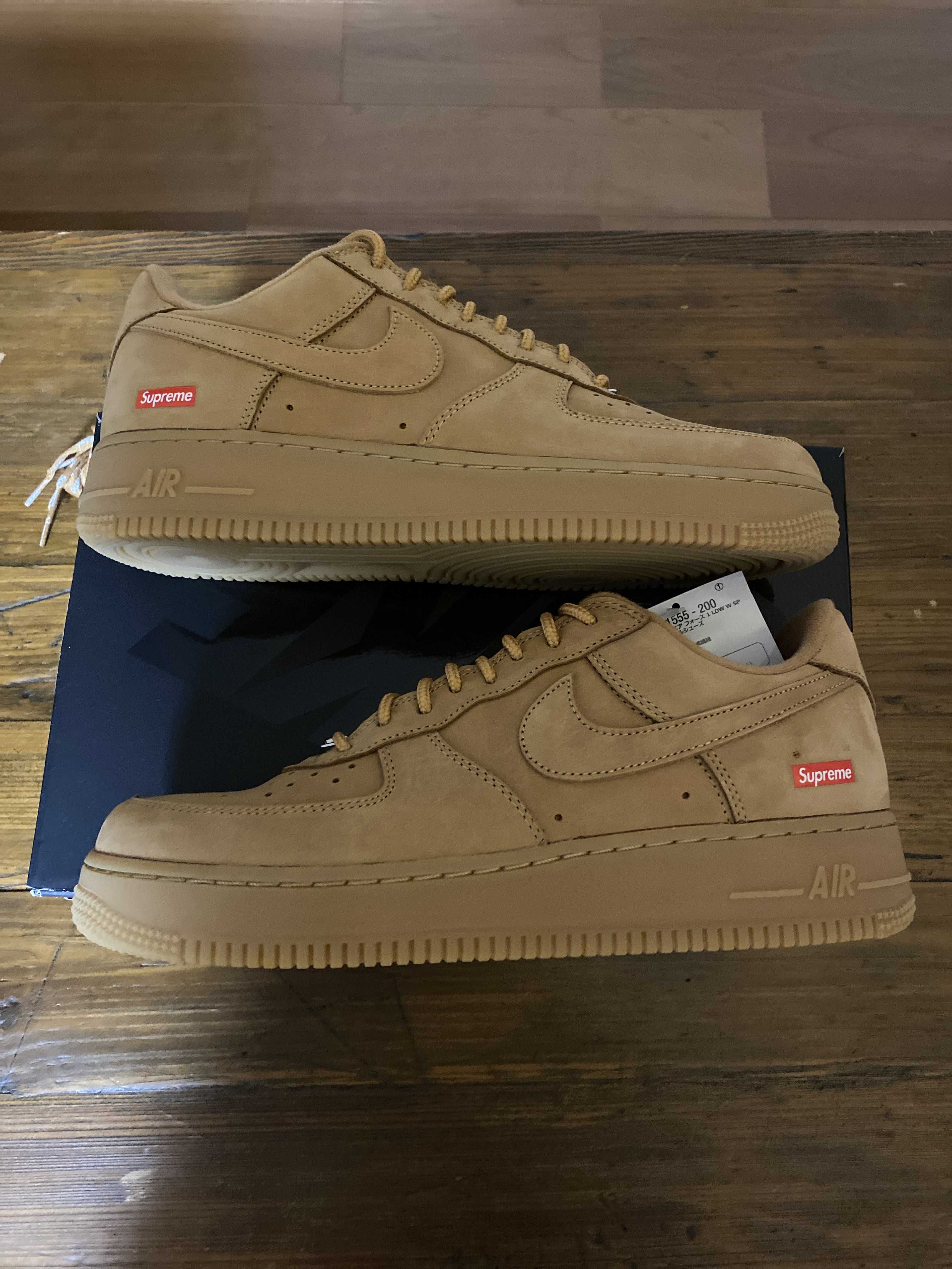 Supreme × Nike Air Force 1 Low "Flax/Wheat"