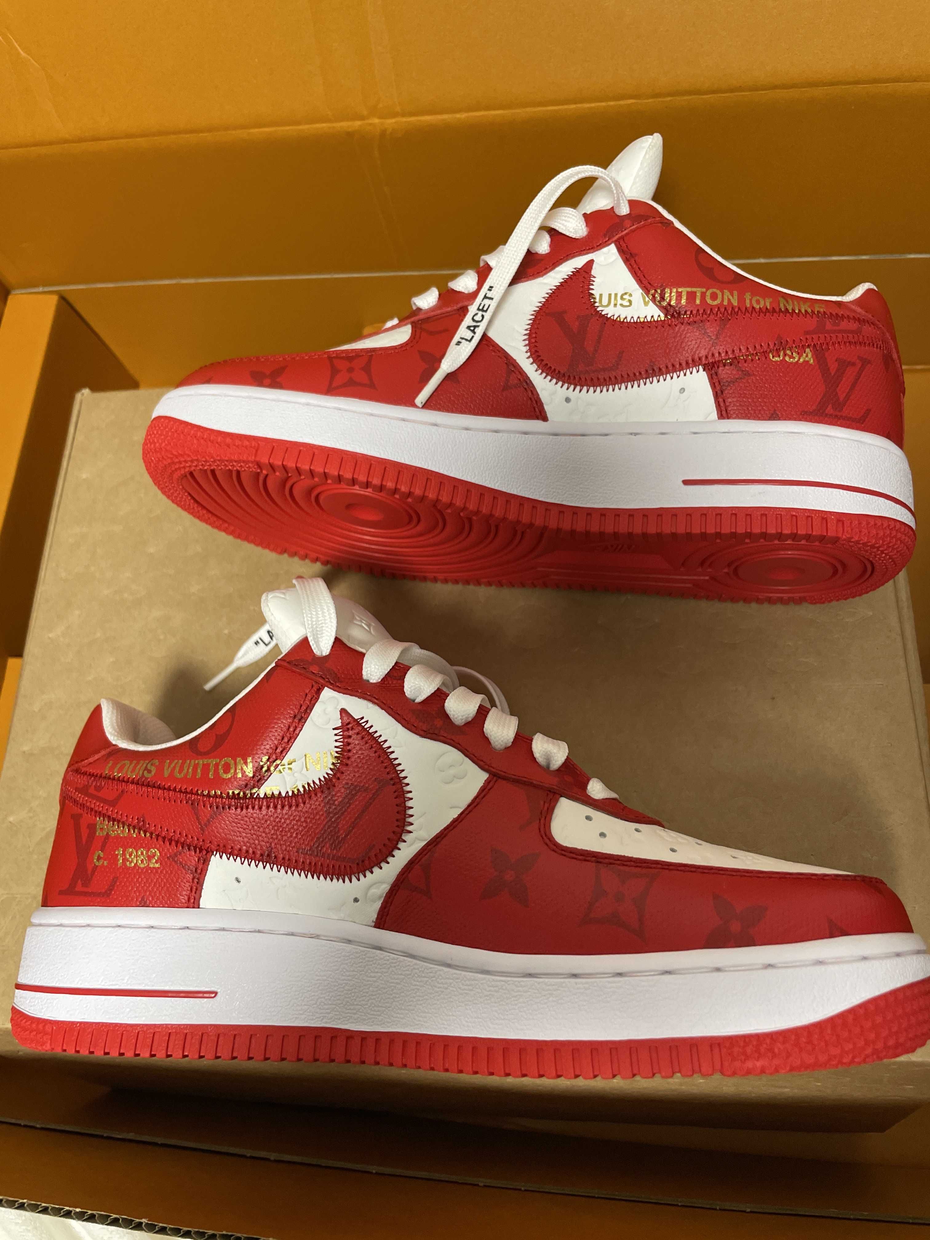 Louis Vuitton × Nike Air Force 1 Low by Virgil Abloh "Red/White"
