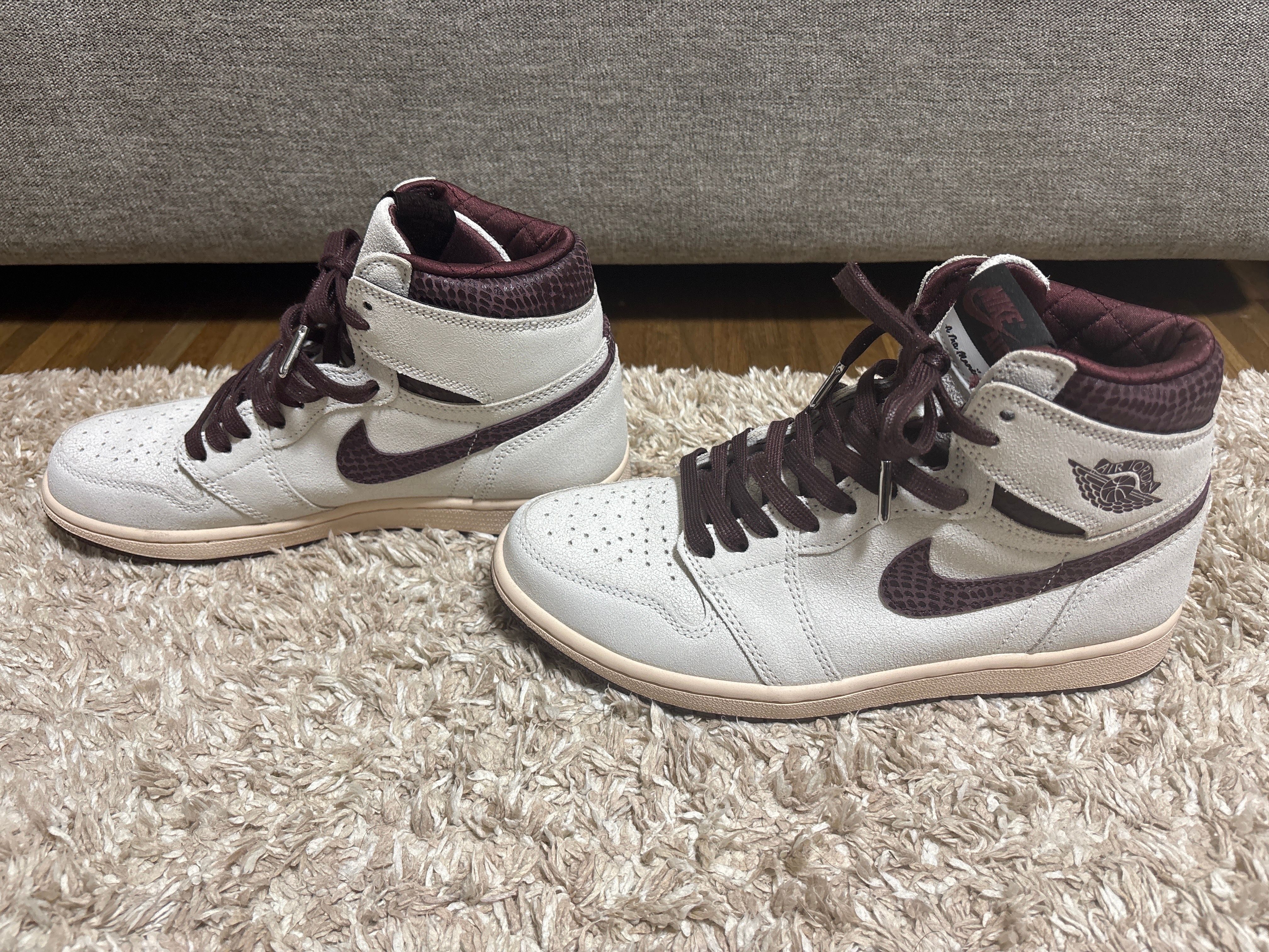 A Ma Maniere × Nike Air Jordan 1 Retro High OG "Sail and Burgundy"