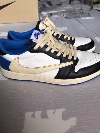 Travis Scott × fragment design × Nike Air Jordan 1 Low OG SP "Military Blue"