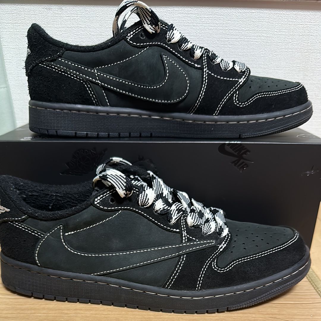 Travis Scott × Nike Air Jordan 1 Low OG SP "Black Phantom"