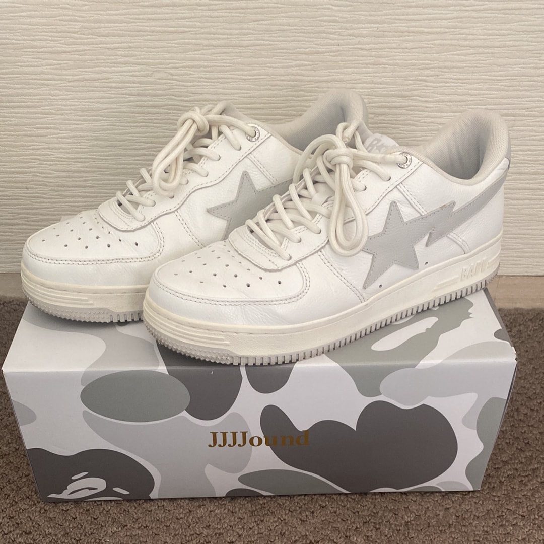 ジョウンド × アベイシングエイプ ベイプスタ "ホワイト/グレー"