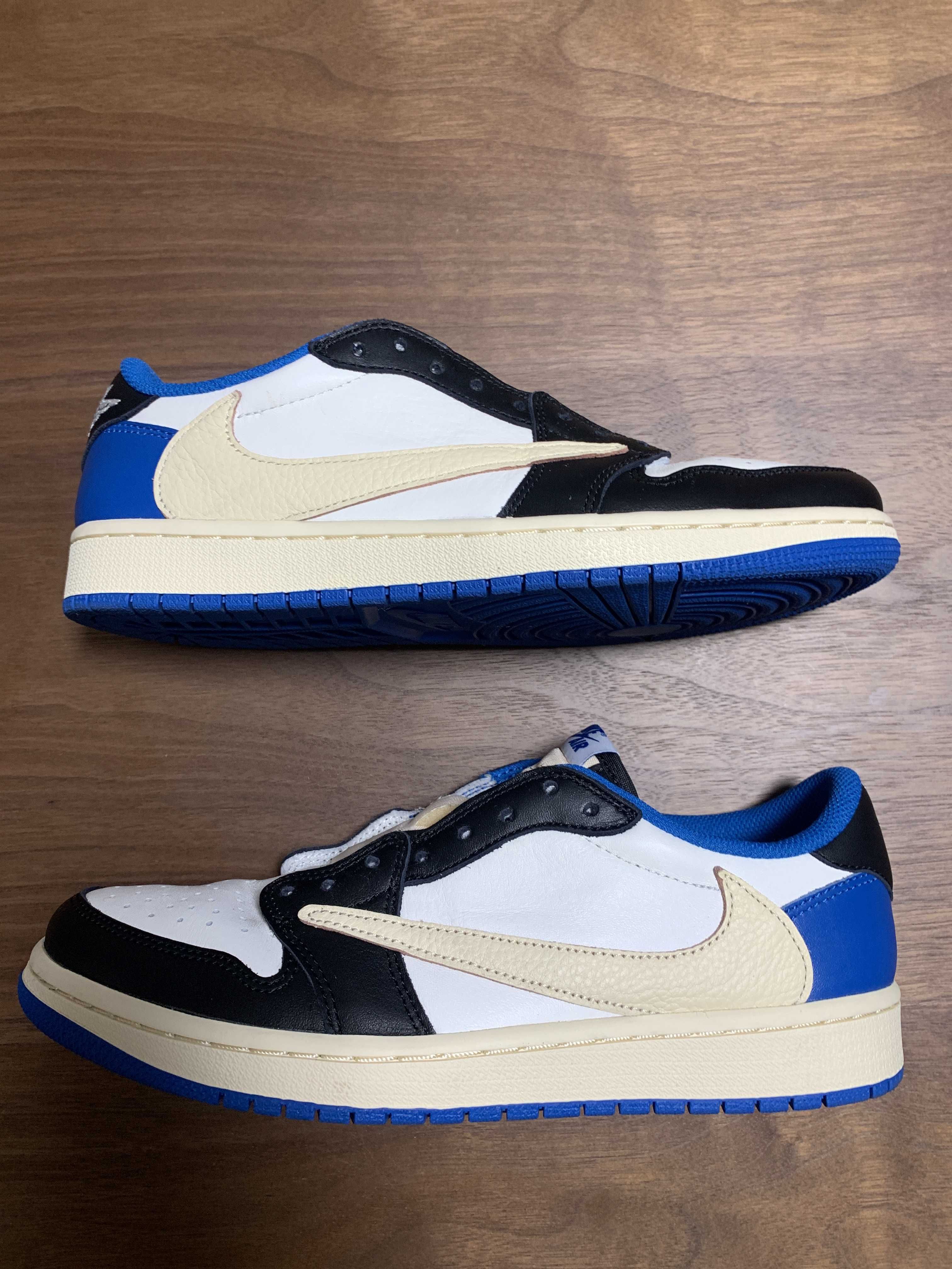 Travis Scott × fragment design × Nike Air Jordan 1 Low OG SP "Military Blue"