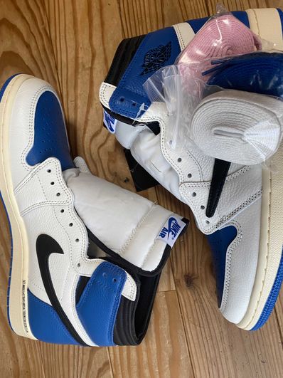 Travis Scott × fragment design × Nike Air Jordan 1 Retro High OG SP "Military Blue"