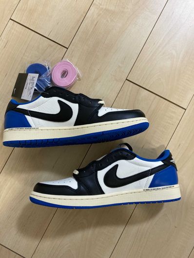 Travis Scott × fragment design × Nike Air Jordan 1 Low OG SP "Military Blue"