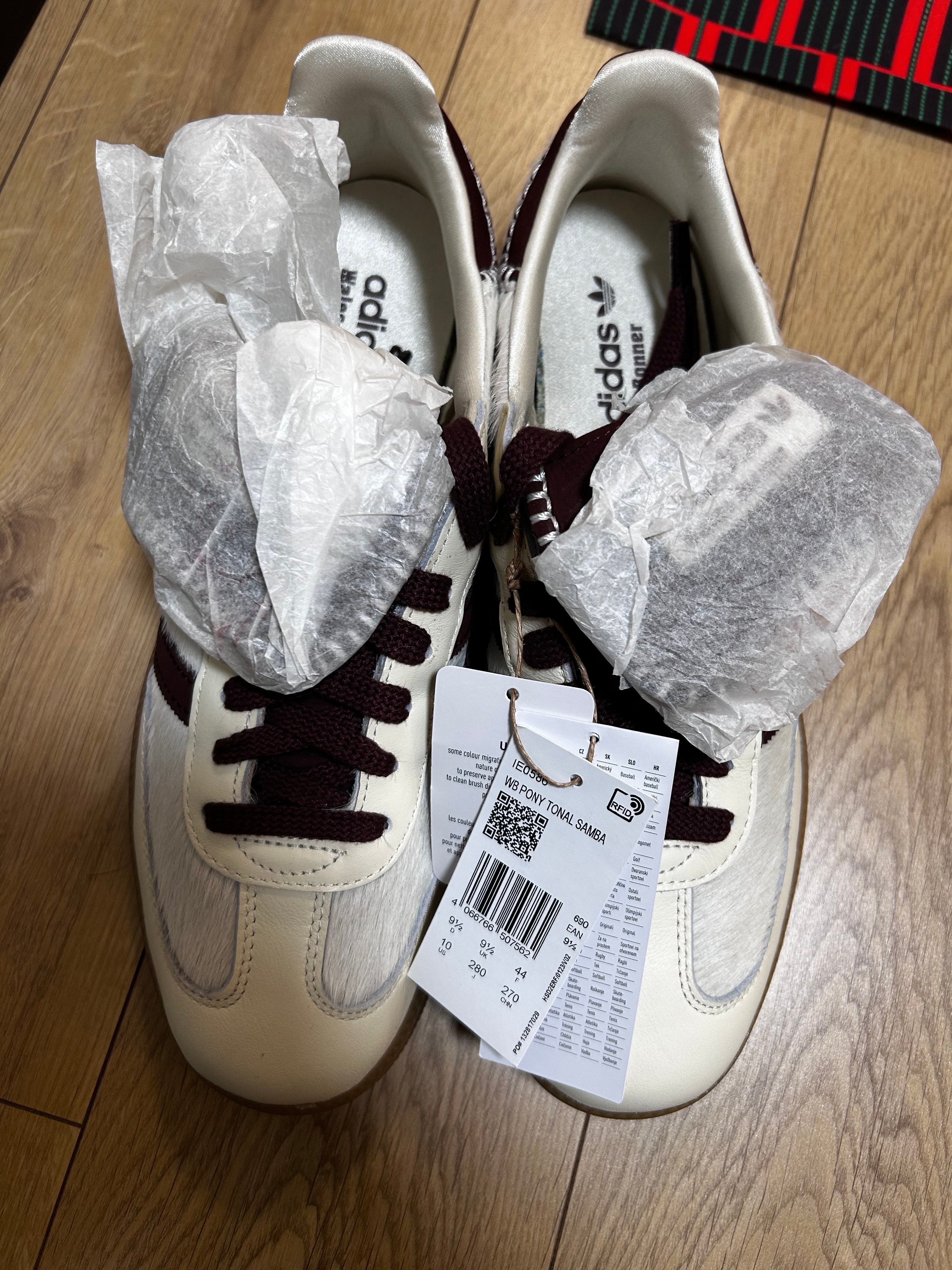 Wales Bonner × adidas Samba Pony Tonal Low "Cream White/Mystery Brown"