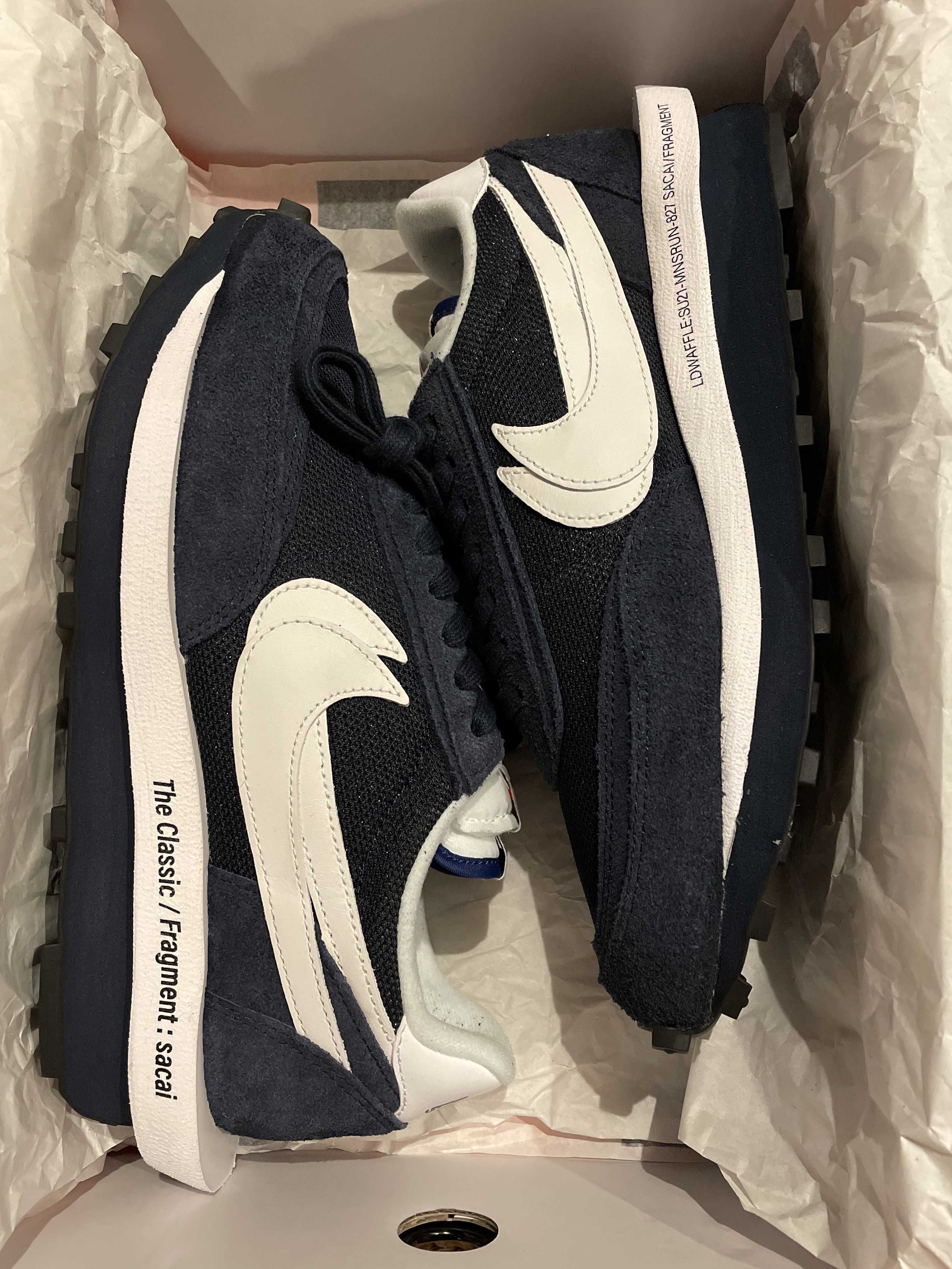 Fragment × sacai × Nike LD Waffle "Blackended Blue"