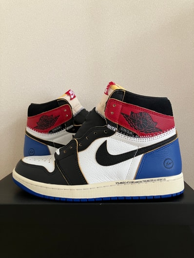 fragment design × UNION × Nike Air Jordan 1 High OG "Black/Varsity Red"