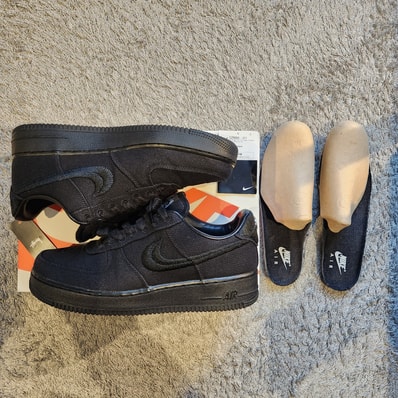 Stussy × Nike Air Force 1 Low "Triple Black"