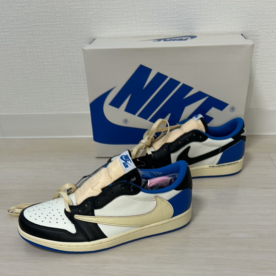 Travis Scott × fragment design × Nike Air Jordan 1 Low OG SP "Military Blue"