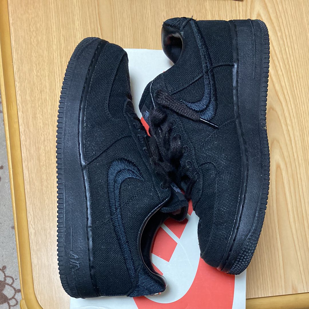 Stussy × Nike Air Force 1 Low "Triple Black"