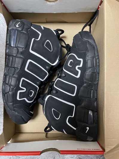 NIKE AIR MORE UPTEMPO GS "BLACK/WHITE"(2020)