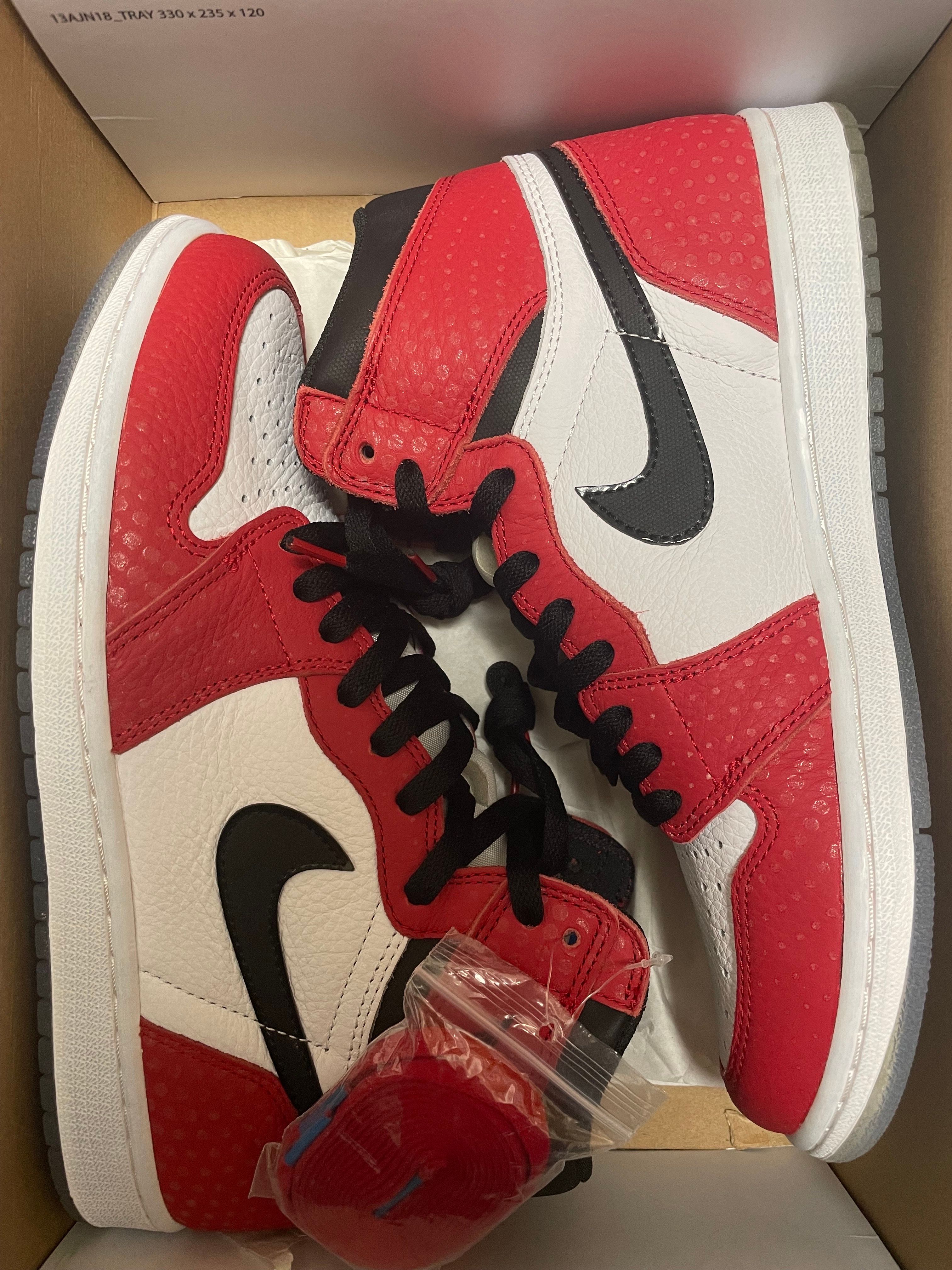 Spiderman × Nike Air Jordan 1 Origin Story "Gym Red/White/Photo Blue/Black"