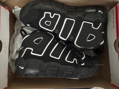 NIKE AIR MORE UPTEMPO GS "BLACK/WHITE"(2020)