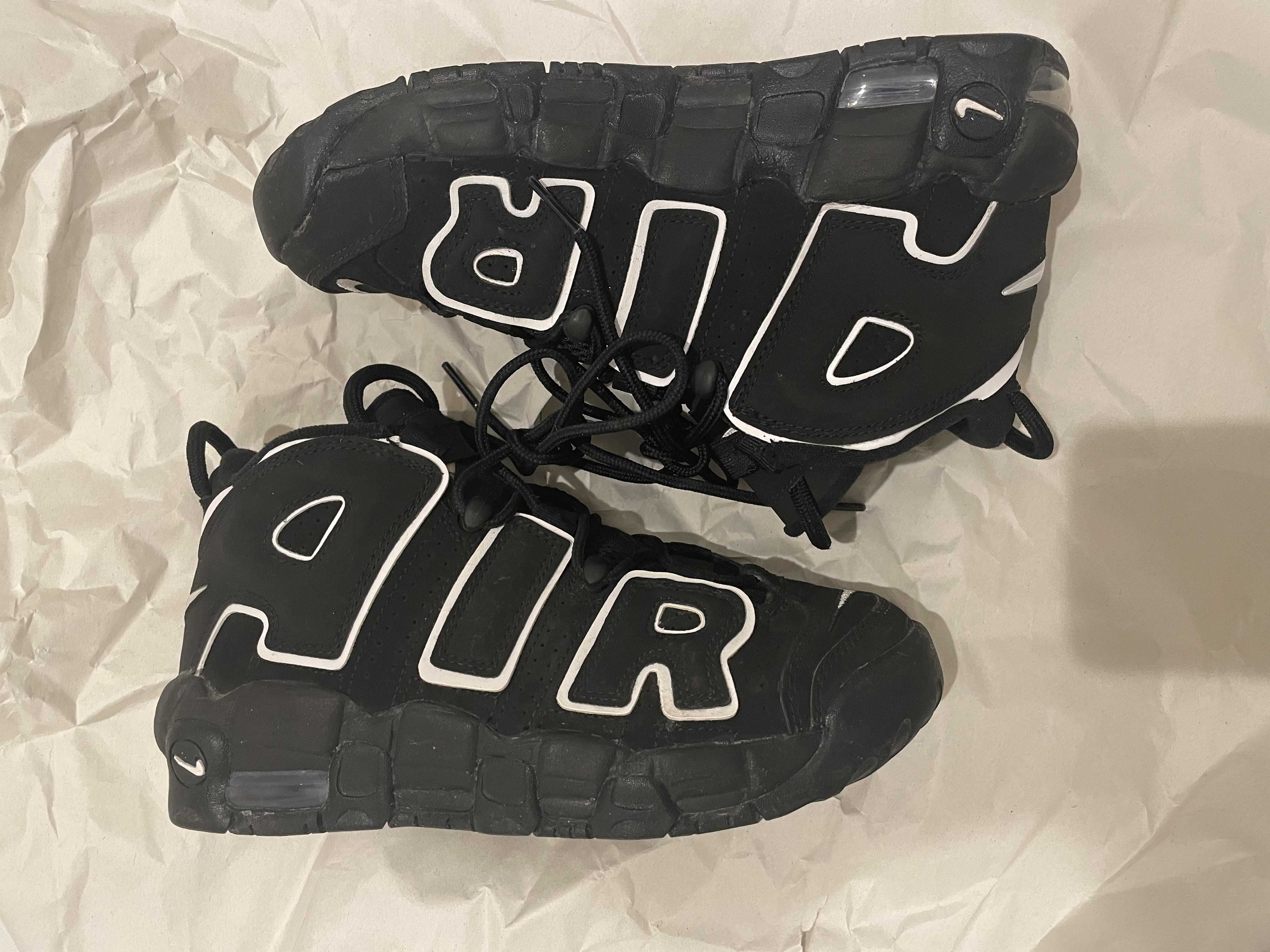 NIKE AIR MORE UPTEMPO GS "BLACK/WHITE"(2020)
