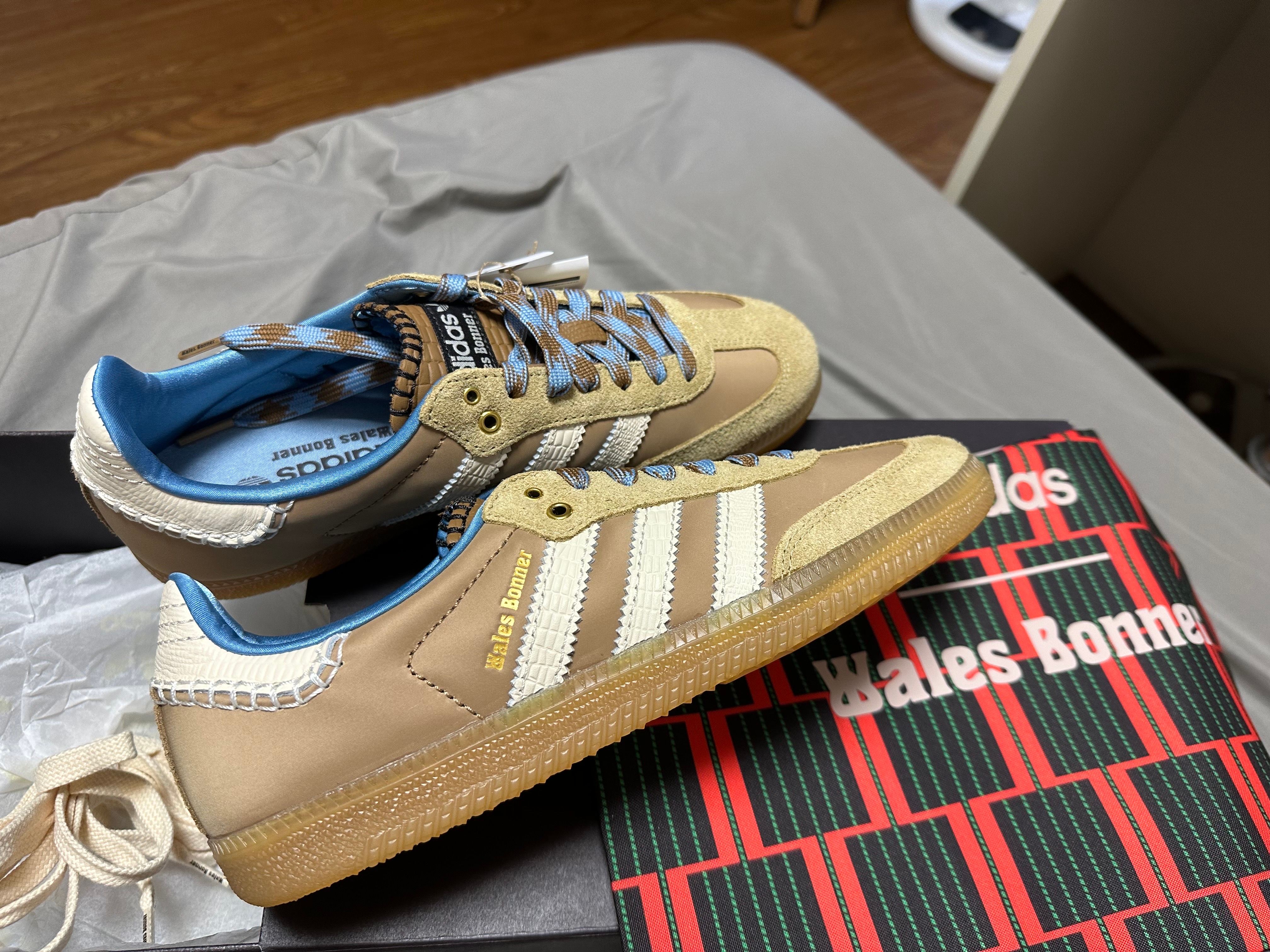 Wales Bonner × adidas Nylon Samba "Desert/Wonder White/Ash Blue"