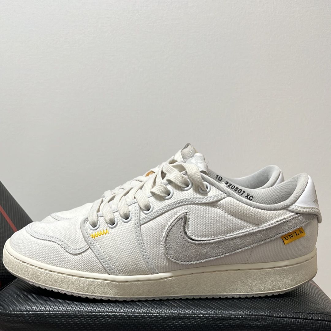 UNION × Nike Air Jordan 1 Low KO "White Canvas"