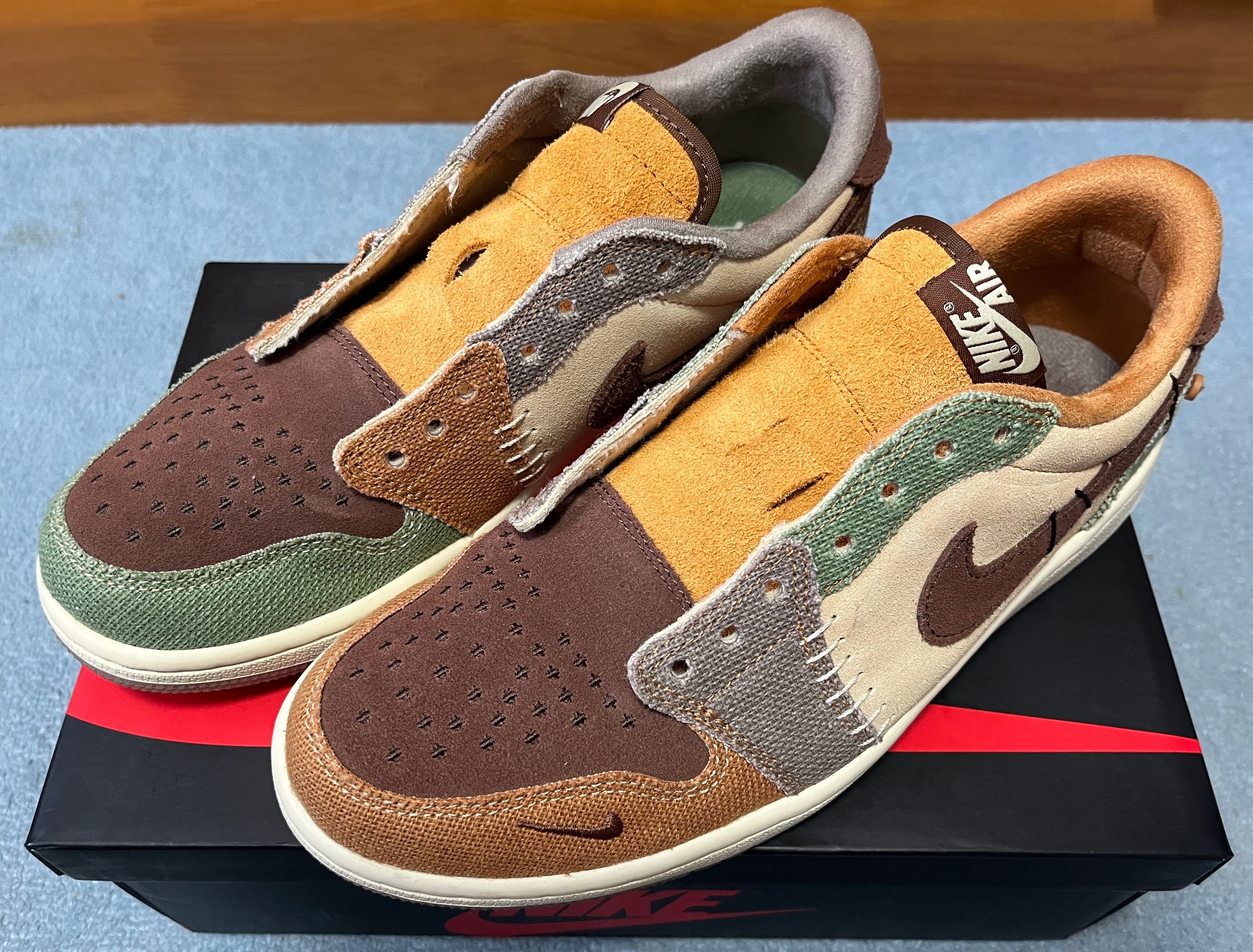 Zion Williamson × Nike Air Jordan 1 Low OG "Flax and Oil Green"