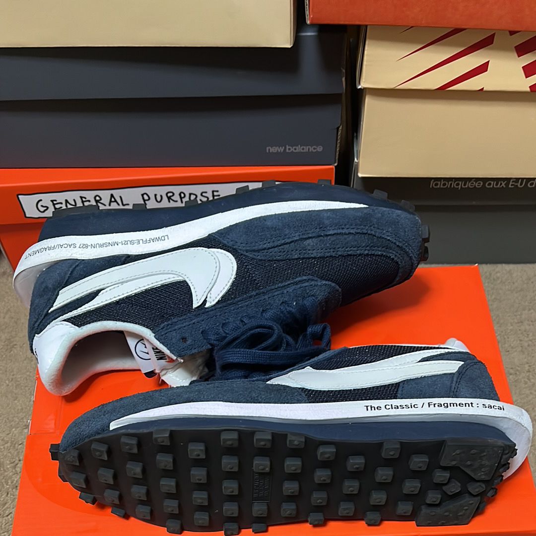 Fragment × sacai × Nike LD Waffle "Blackended Blue"