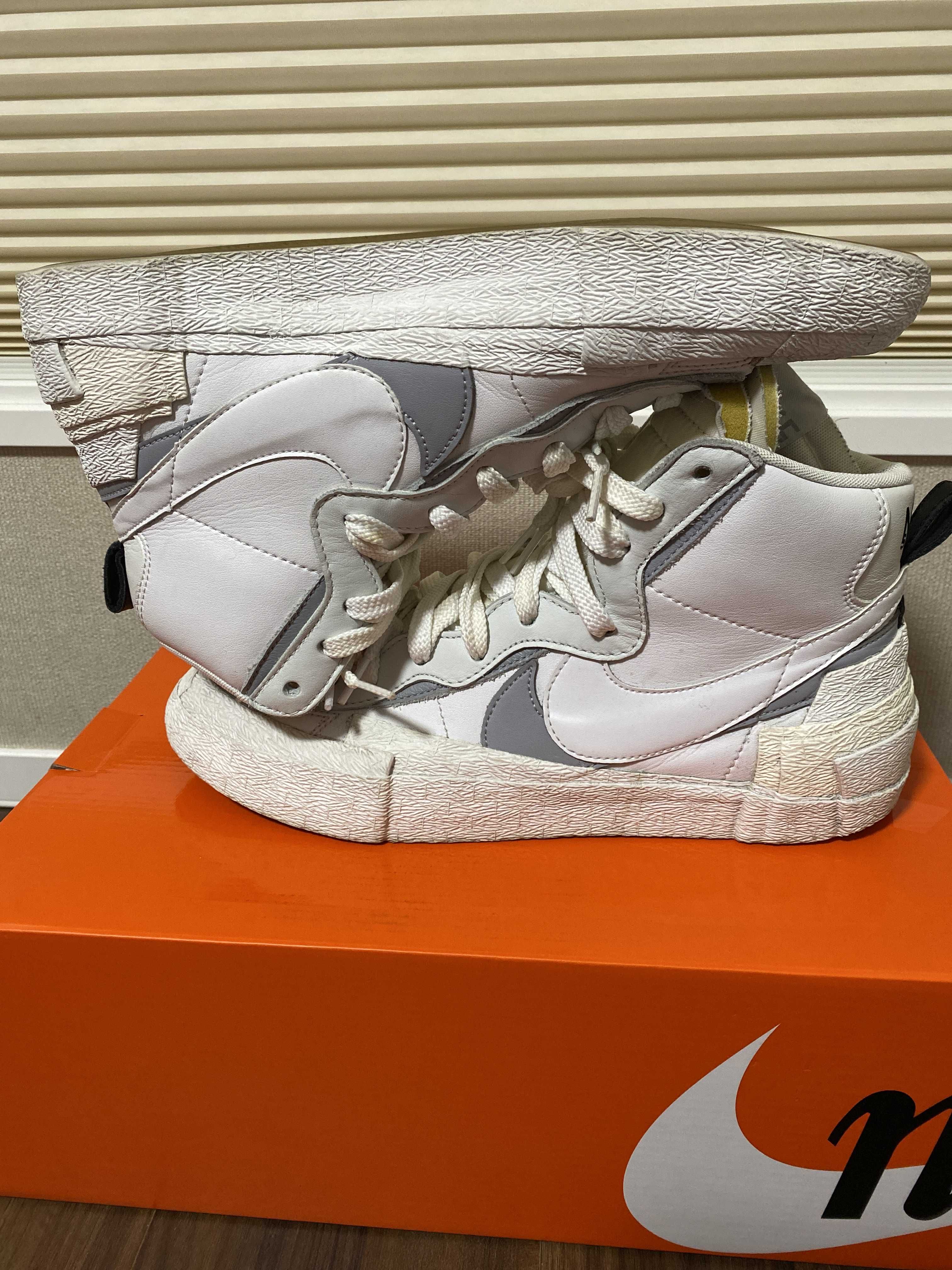 sacai × NIKE BLAZER MID "WHITE/WOLF GREY"