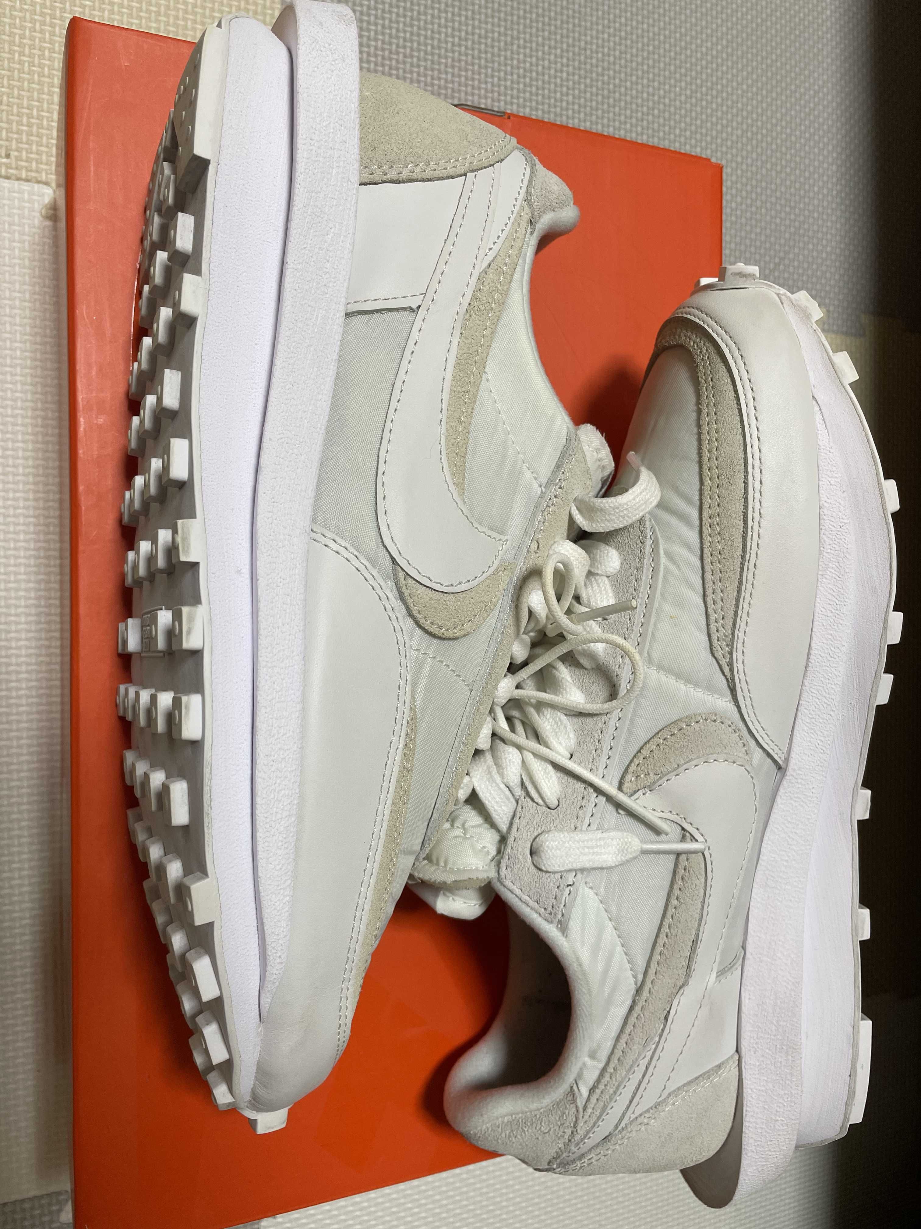 sacai × Nike LDV Waffle "Triple White"