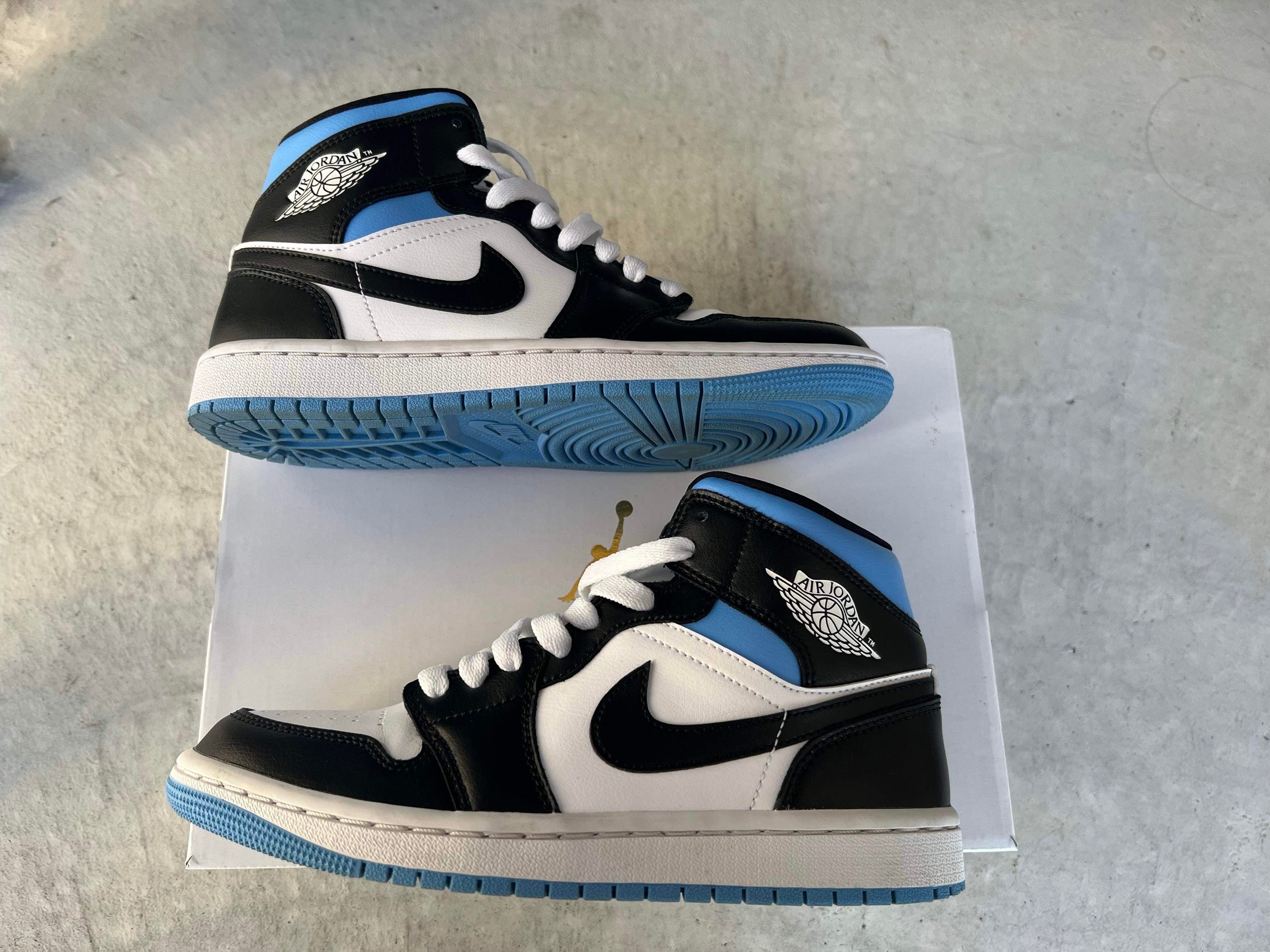 Nike Women's Air Jordan 1 Mid "Black/University Blue"