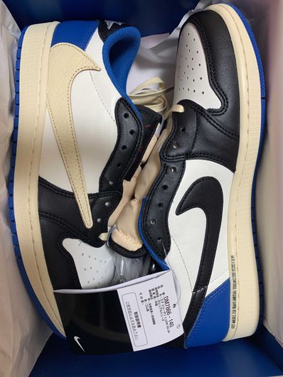 Travis Scott × fragment design × Nike Air Jordan 1 Low OG SP "Military Blue"