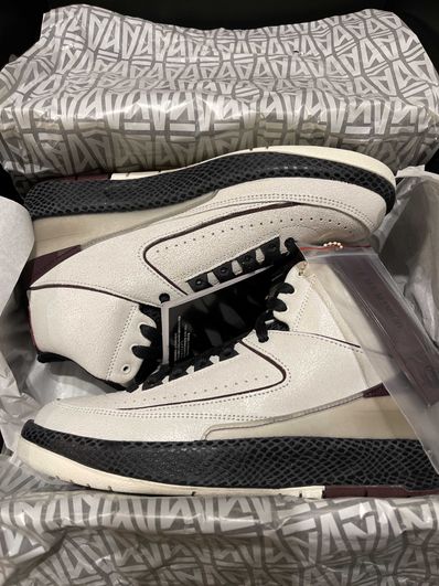 A Ma Maniere × Nike Air Jordan 2 "Airness/Sail and Burgundy"