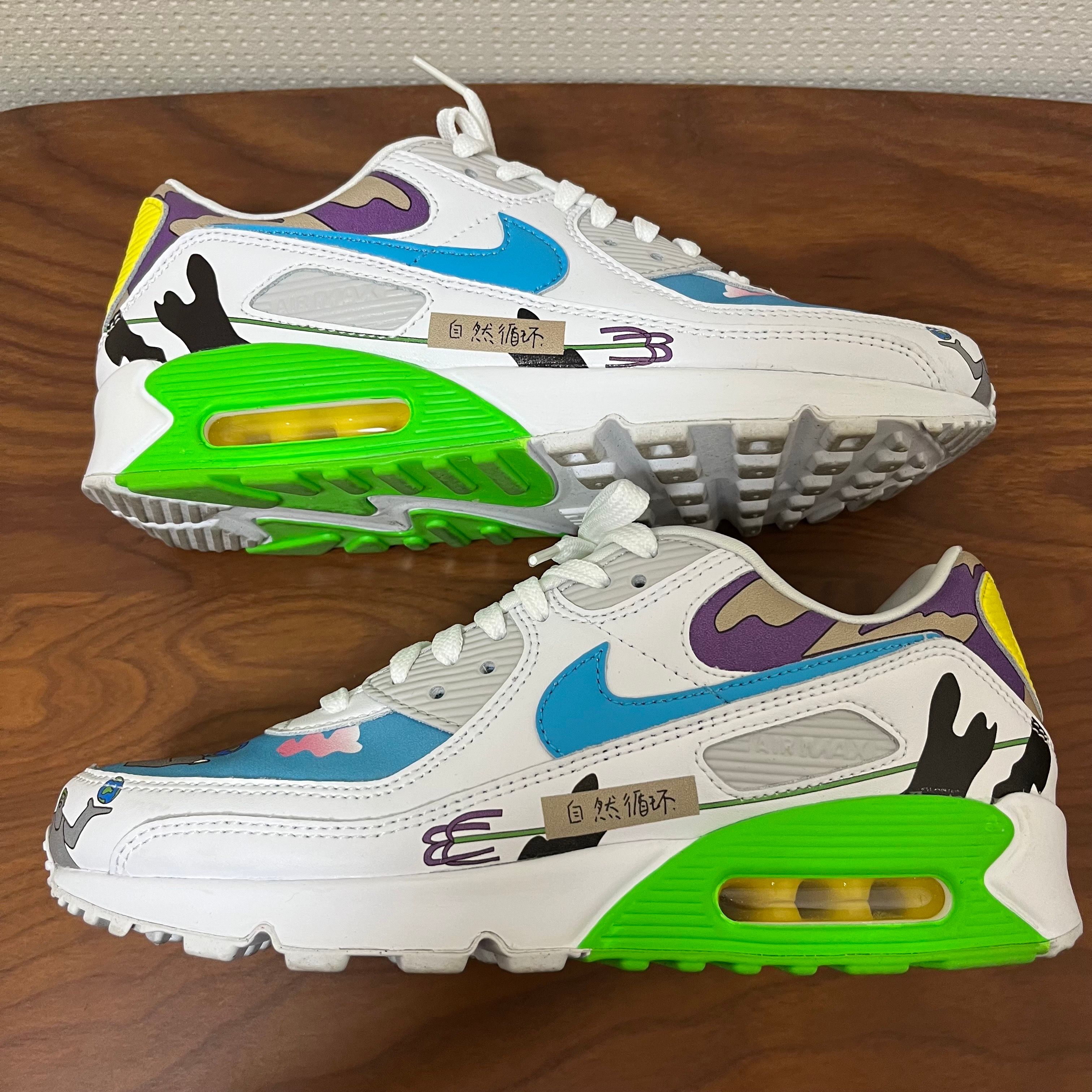RUOHAN WANG × NIKE AIR MAX 90 FLYLEATHER "WHITE/MULTI COLOR"