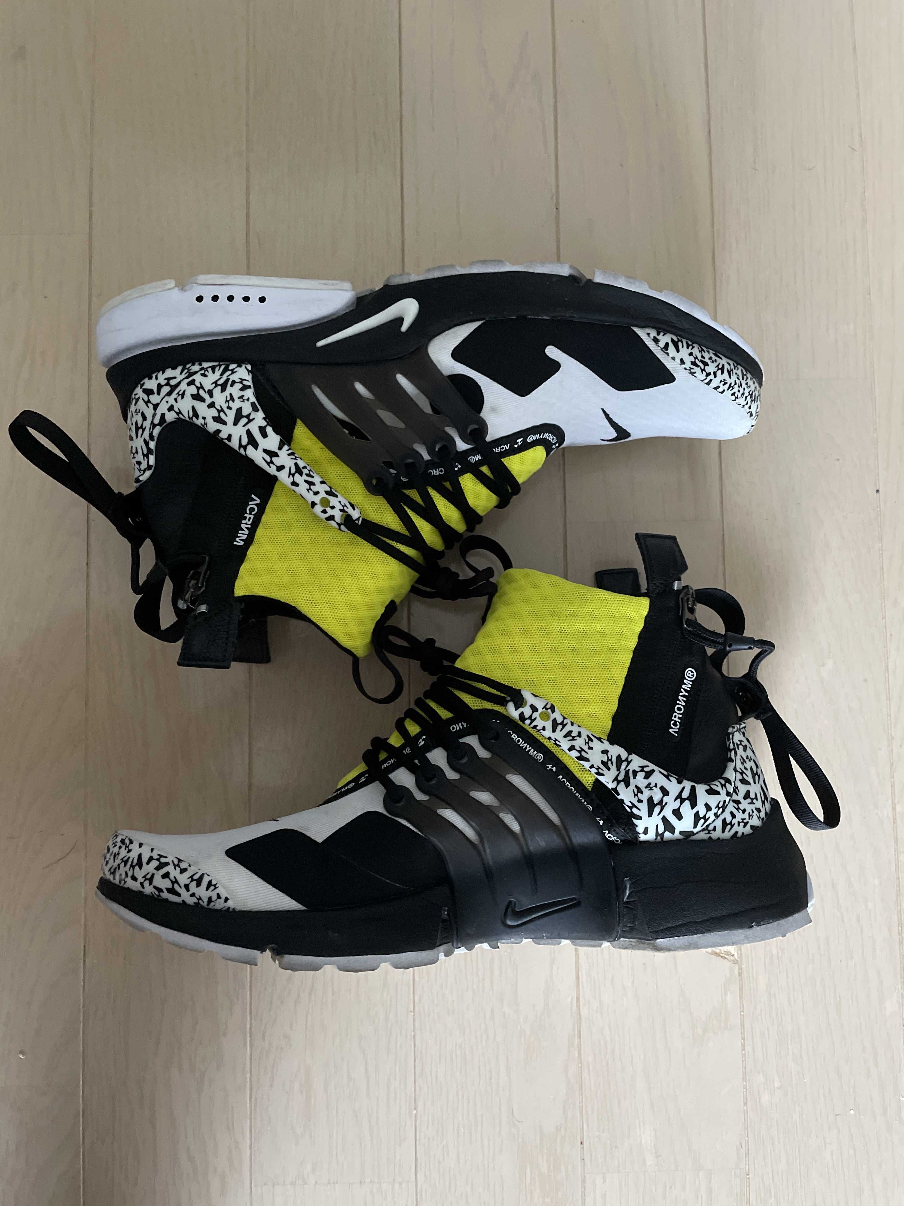 ACRONYM × Nike Air Presto Mid "White/Black/Dynamic Yellow"
