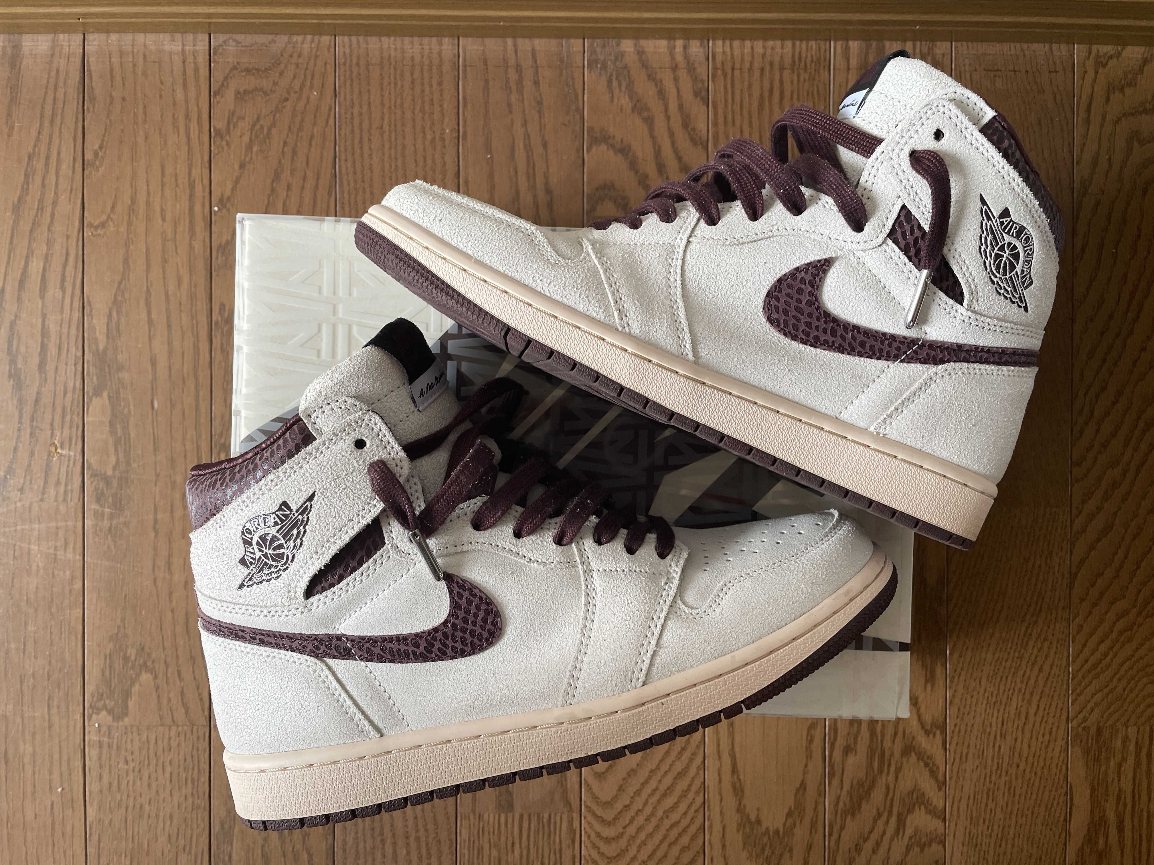 A Ma Maniere × Nike Air Jordan 1 Retro High OG "Sail and Burgundy"