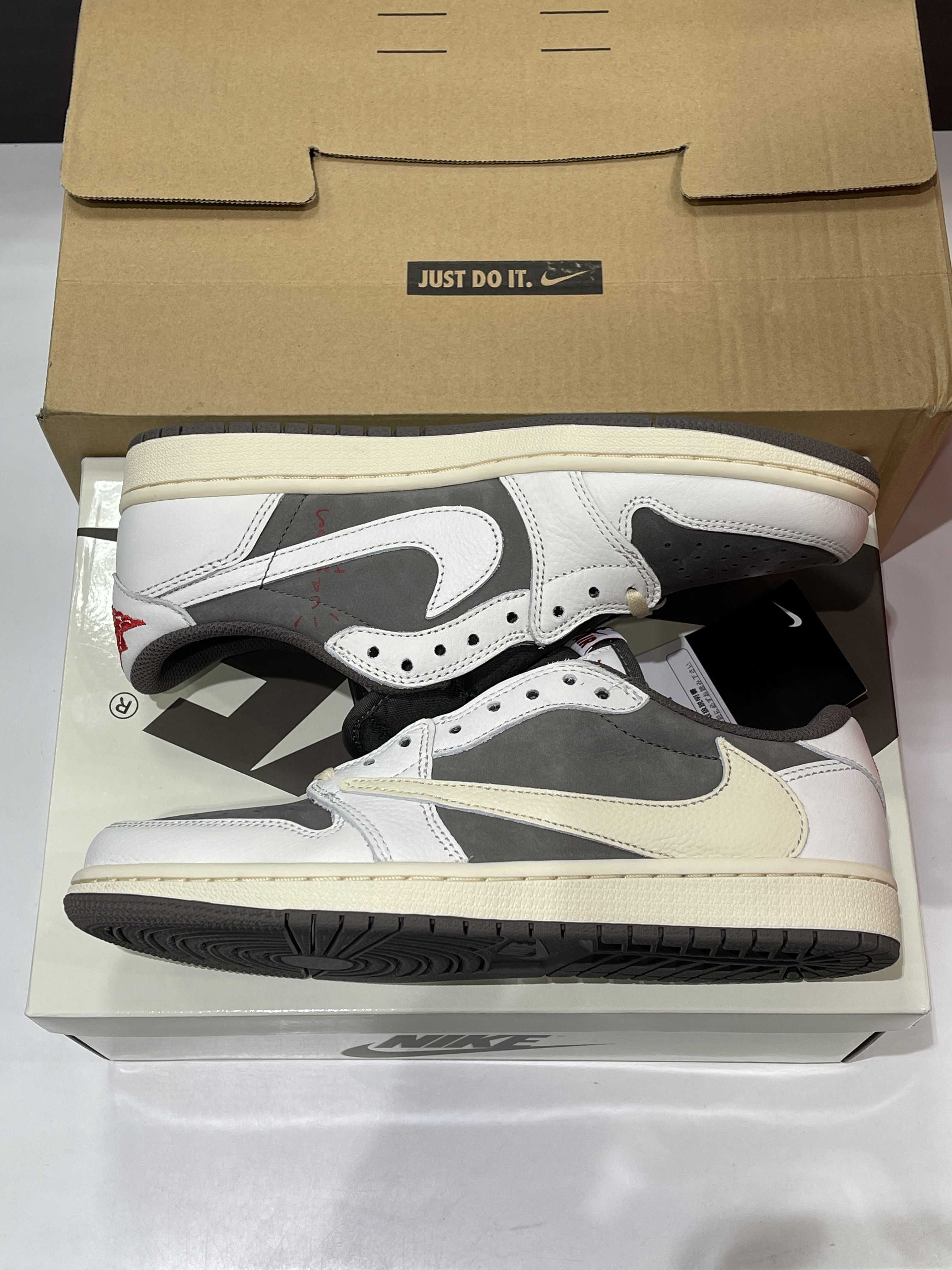Travis Scott × Nike Air Jordan 1 Low OG SP "Reverse Mocha/Sail and Ridgerock"