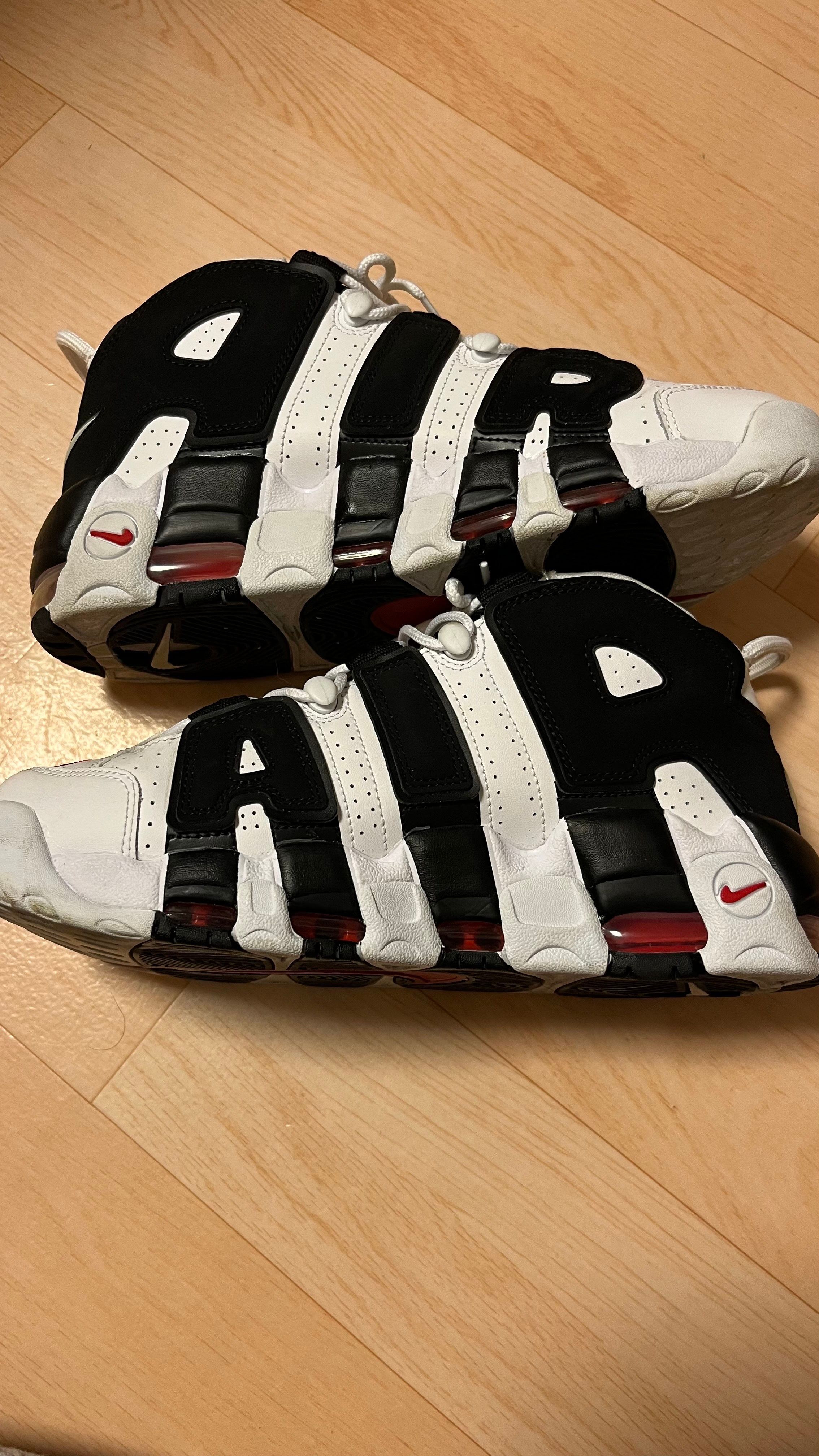 NIKE AIR MORE UPTEMPO "WHITE/BLACK/UNIVERSITY RED"(2020)