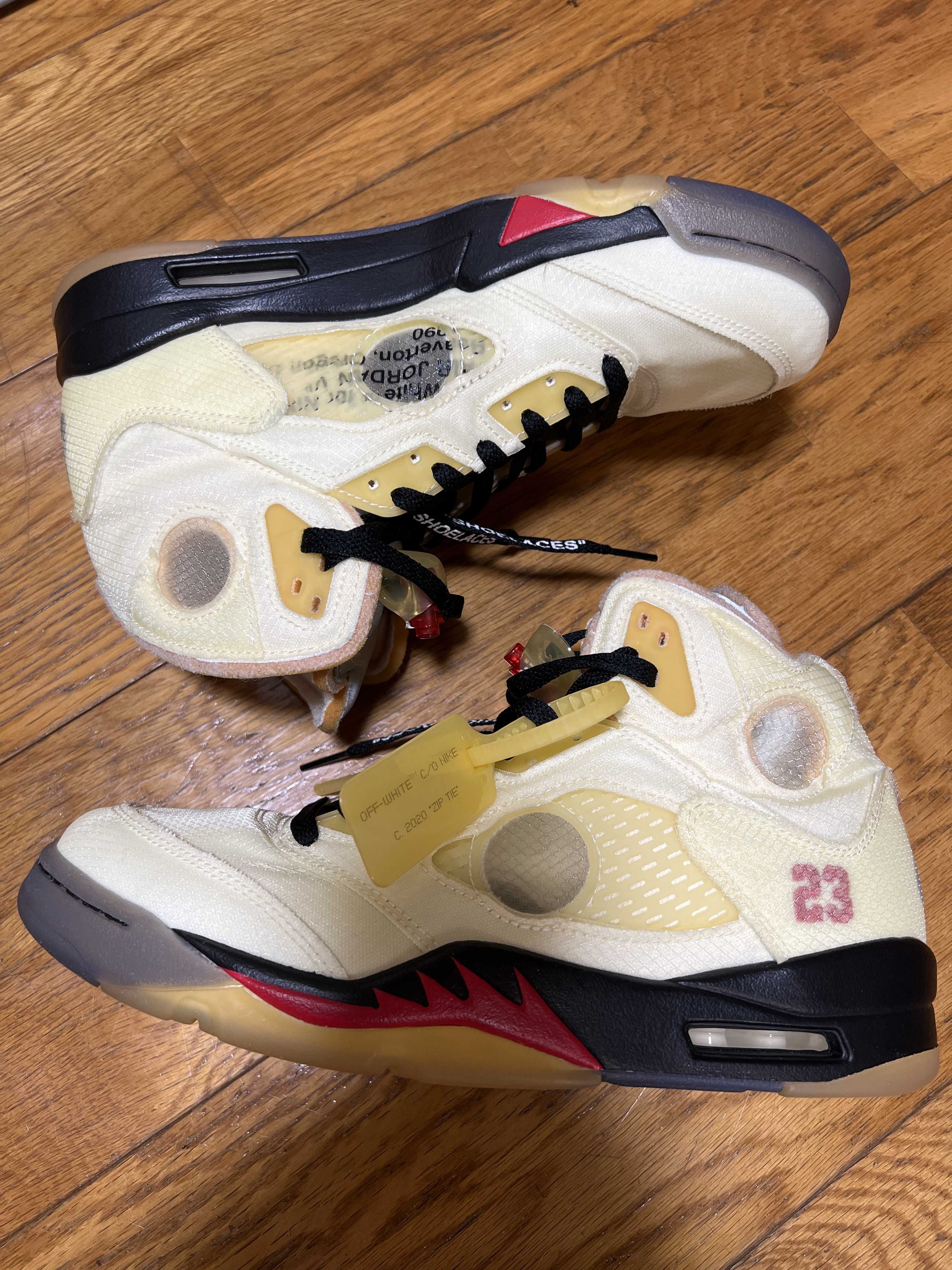 Off-White × Nike Air Jordan 5 "Sail"  