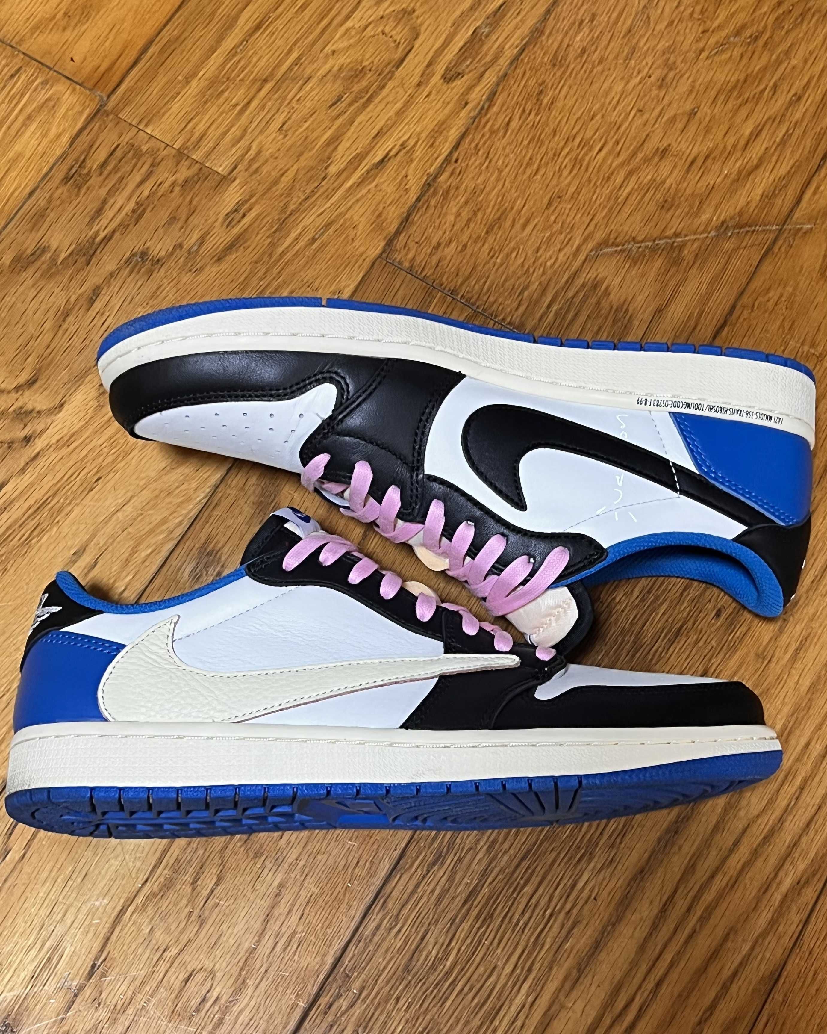 Travis Scott × fragment design × Nike Air Jordan 1 Low OG SP "Military Blue"